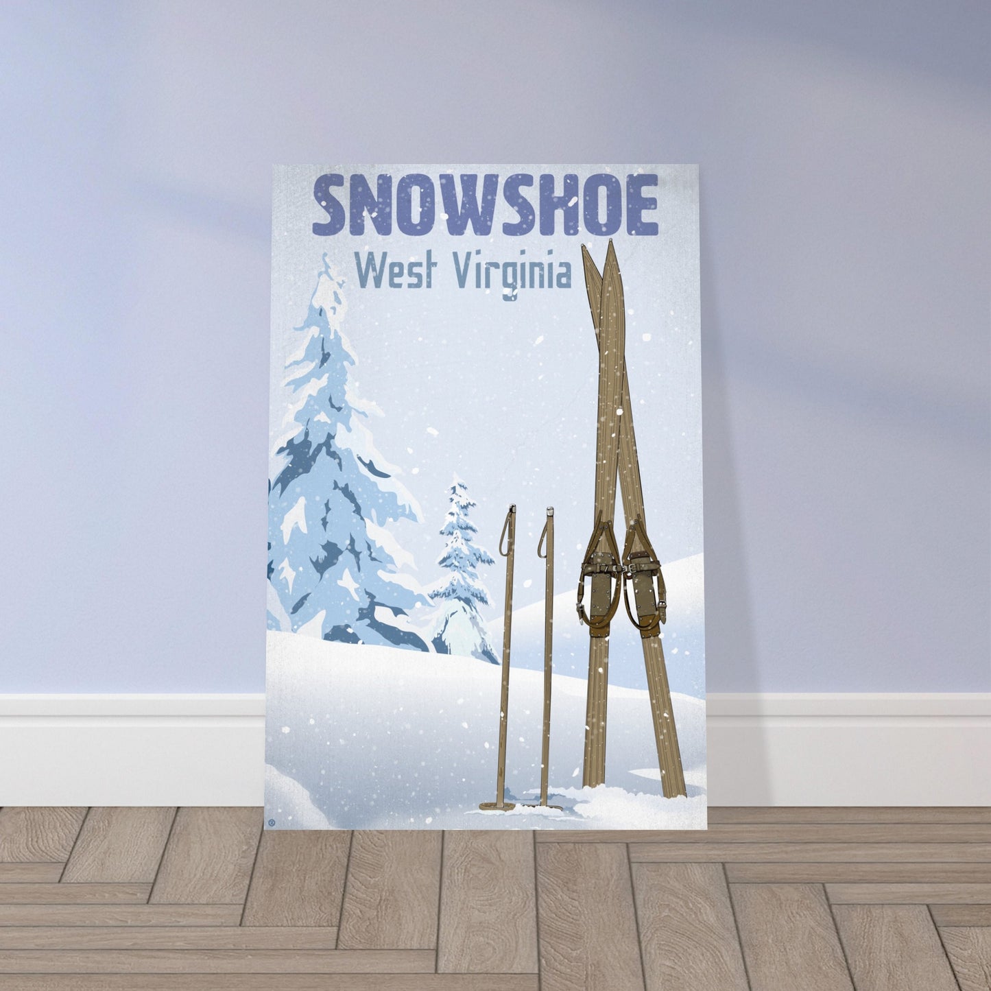SKI SNOWSHOE 2023 METAL PRINT