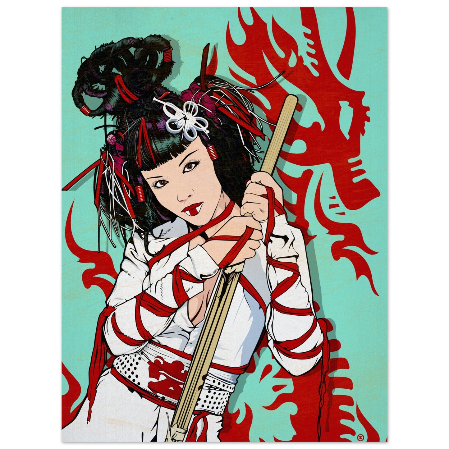 DRAGON WARRIOR METAL PRINT