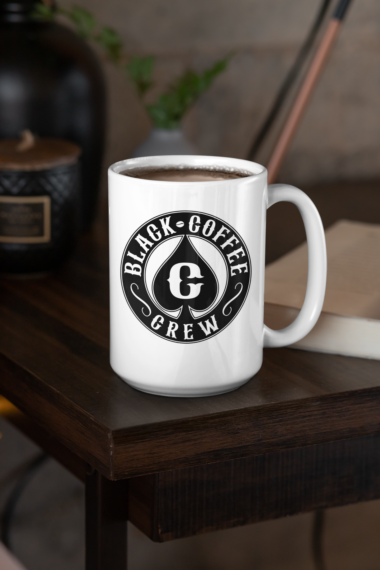 BLACK COFFEE CREW MUG