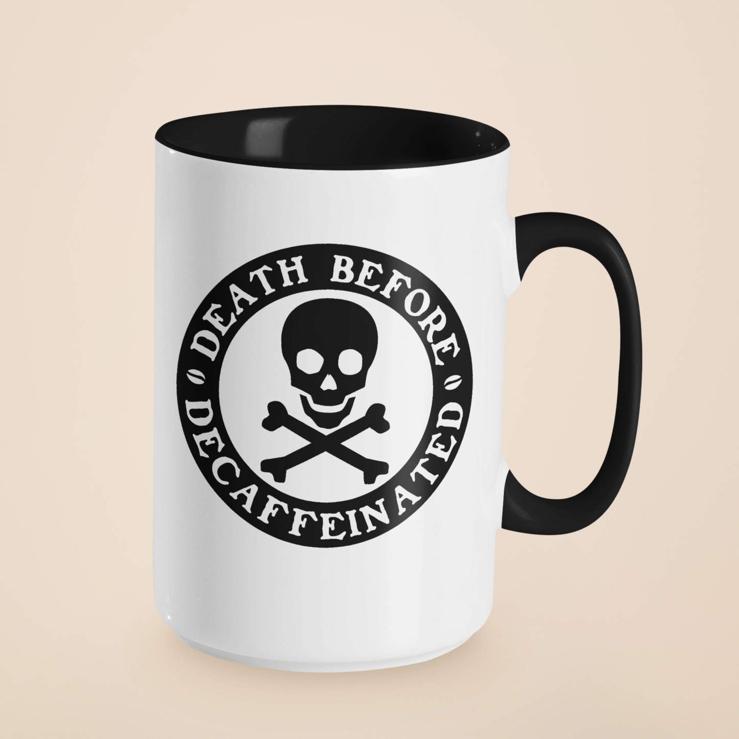 DEATH BEFORE DECAFFEINATED MUG
