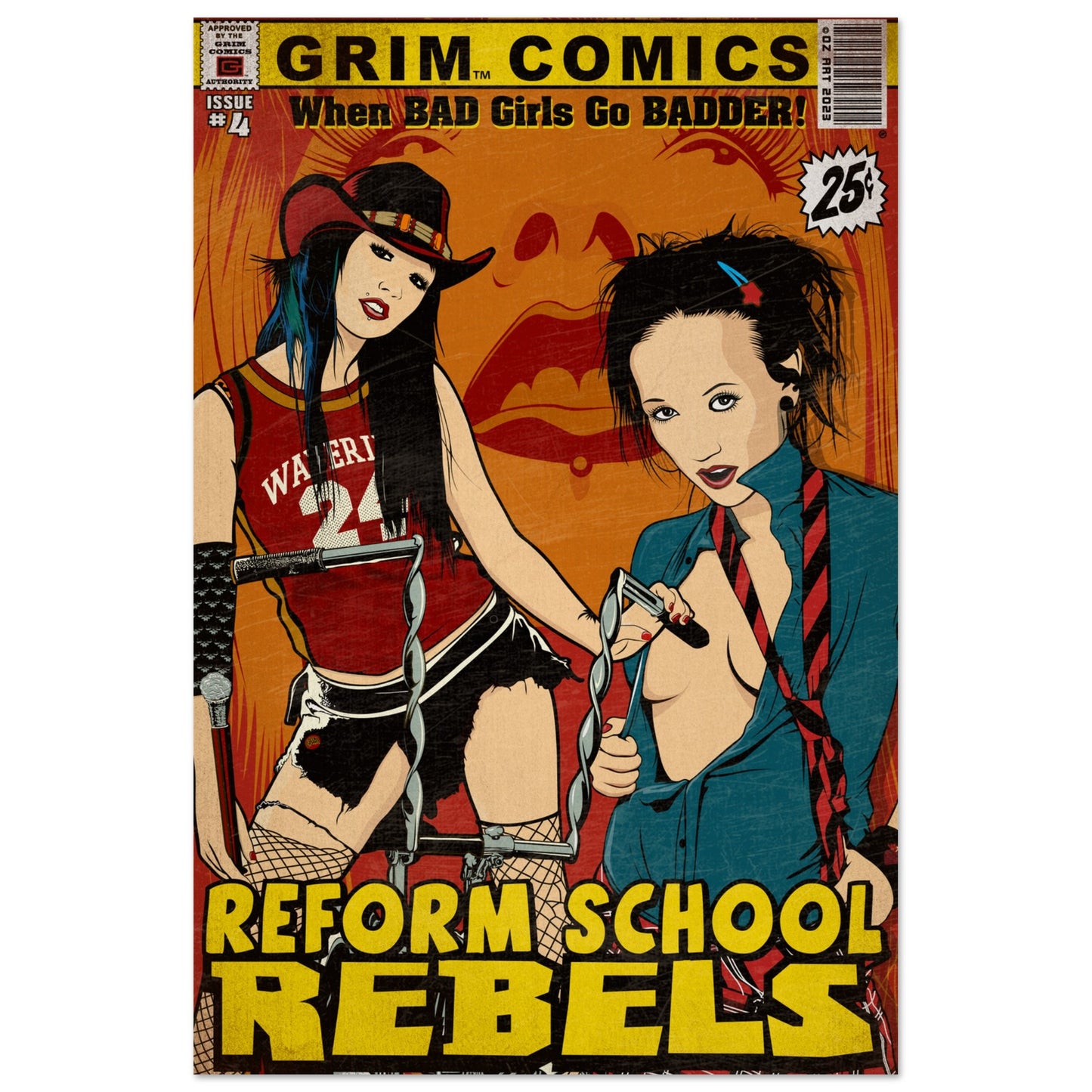 REFORM SCHOOL REBELS COMIC METAL PRINT