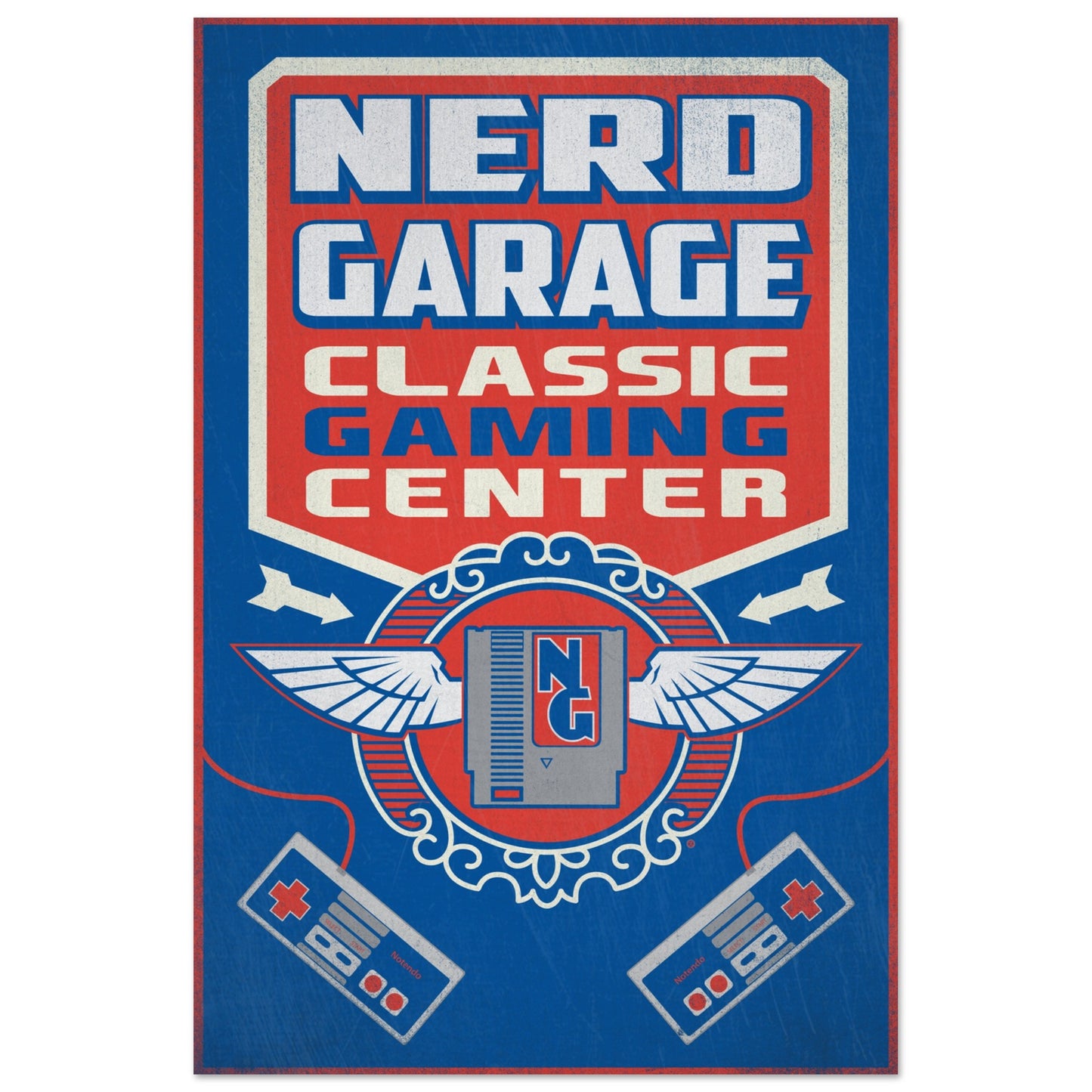 NERD GARAGE METAL PRINT