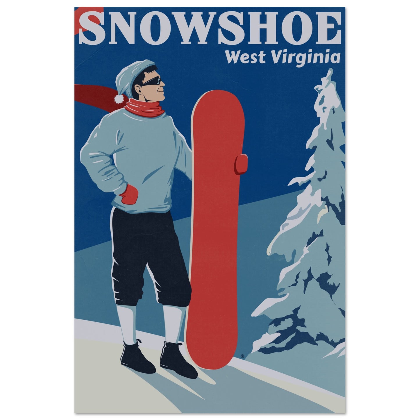 SNOWSHOE SNOWBOARD 2021 METAL PRINT