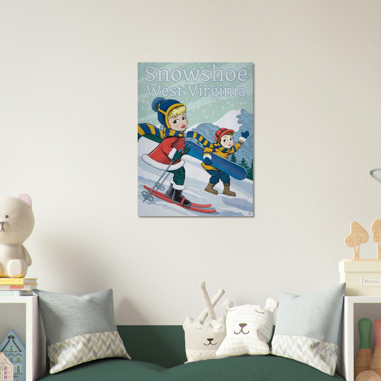 SNOWSHOE KIDS 2022 METAL PRINT