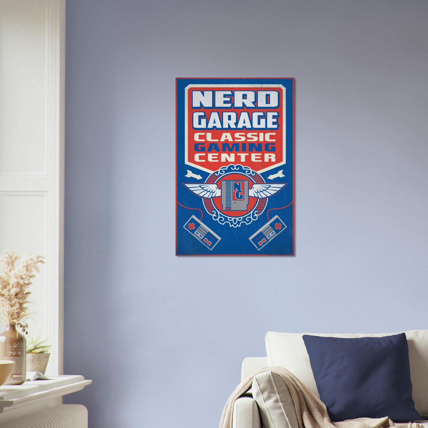 NERD GARAGE METAL PRINT