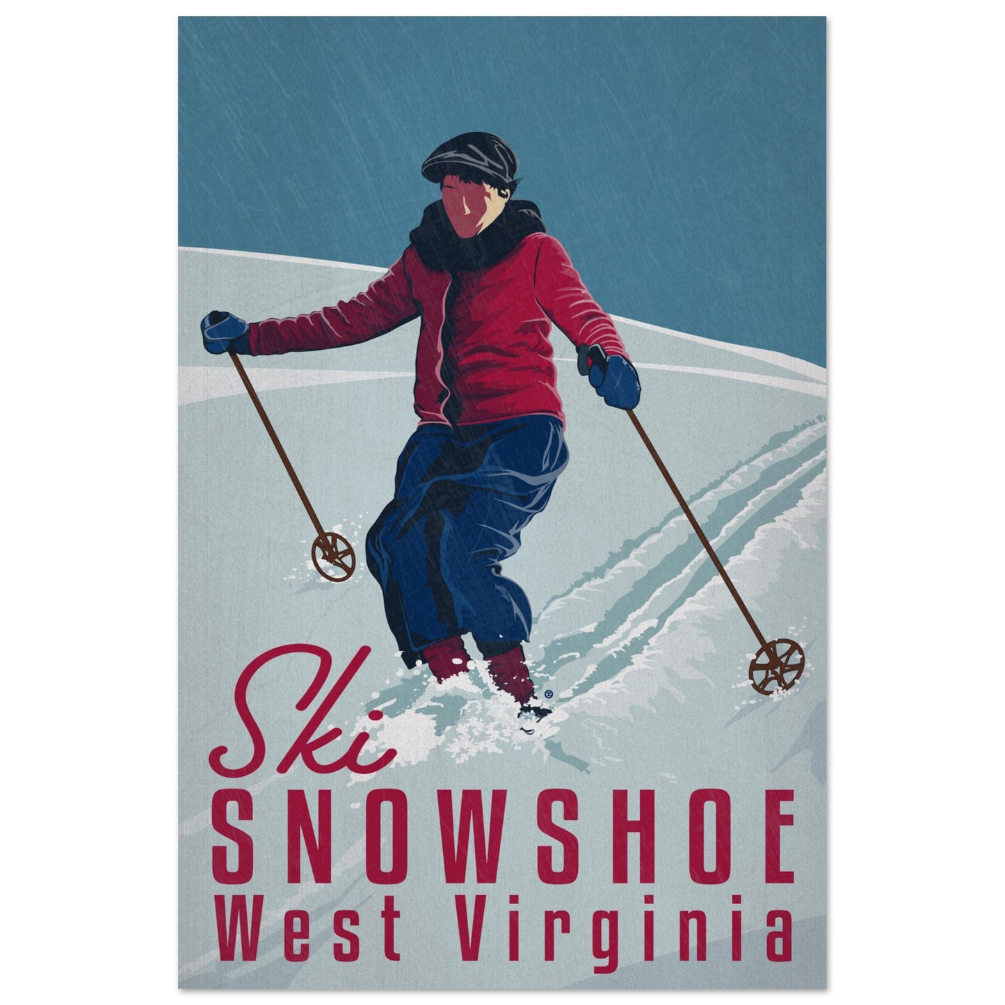 SKI SNOWSHOE 2017 METAL PRINT