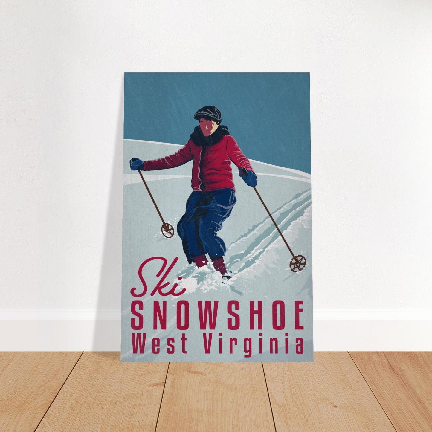 SKI SNOWSHOE 2017 METAL PRINT