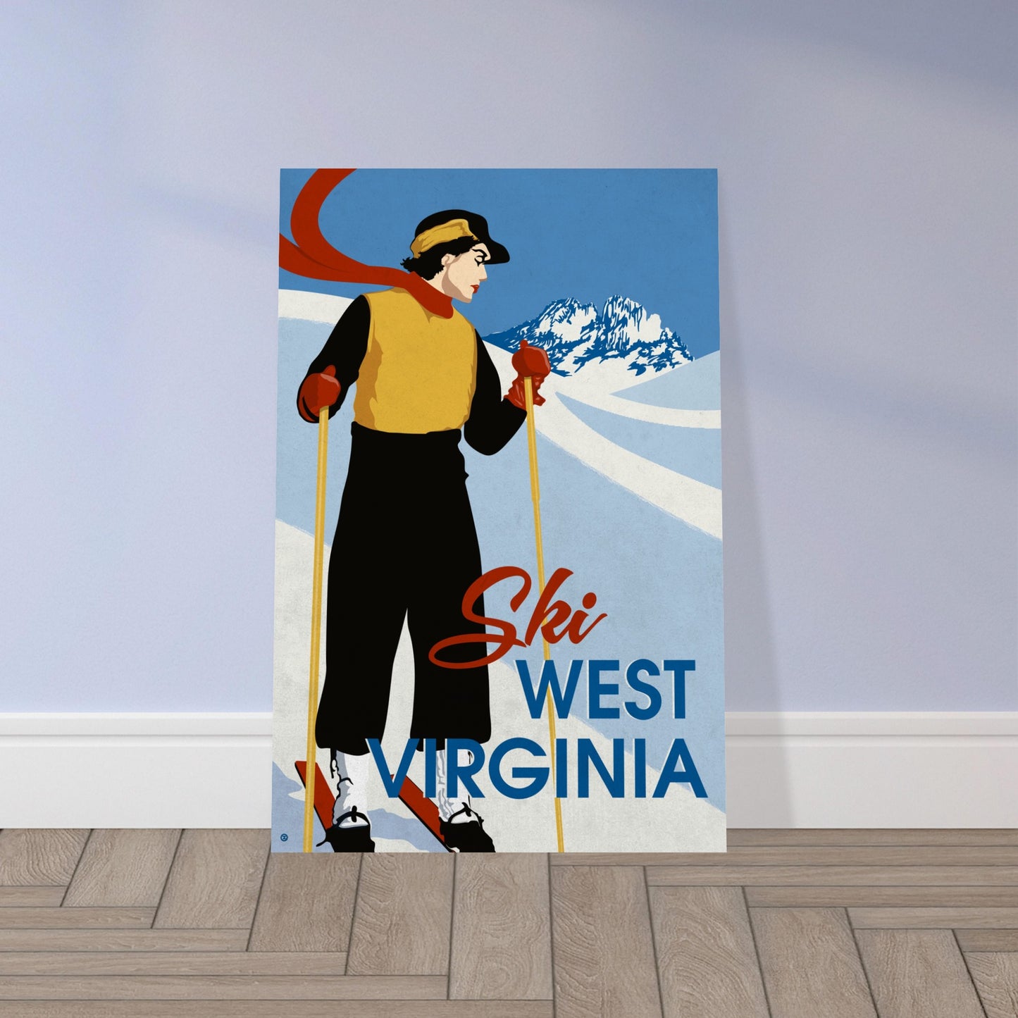 SKI WEST VIRGINIA 2013 METAL PRINT