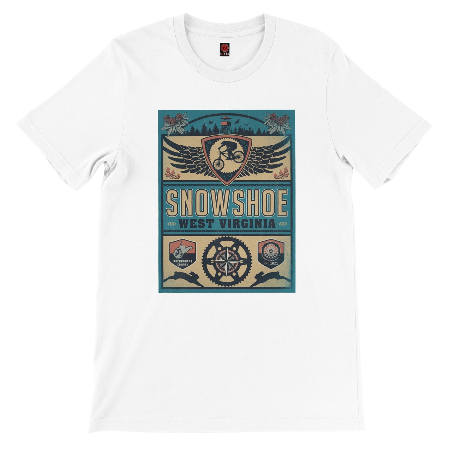 SNOWSHOE MOUNTAIN BIKING TEE