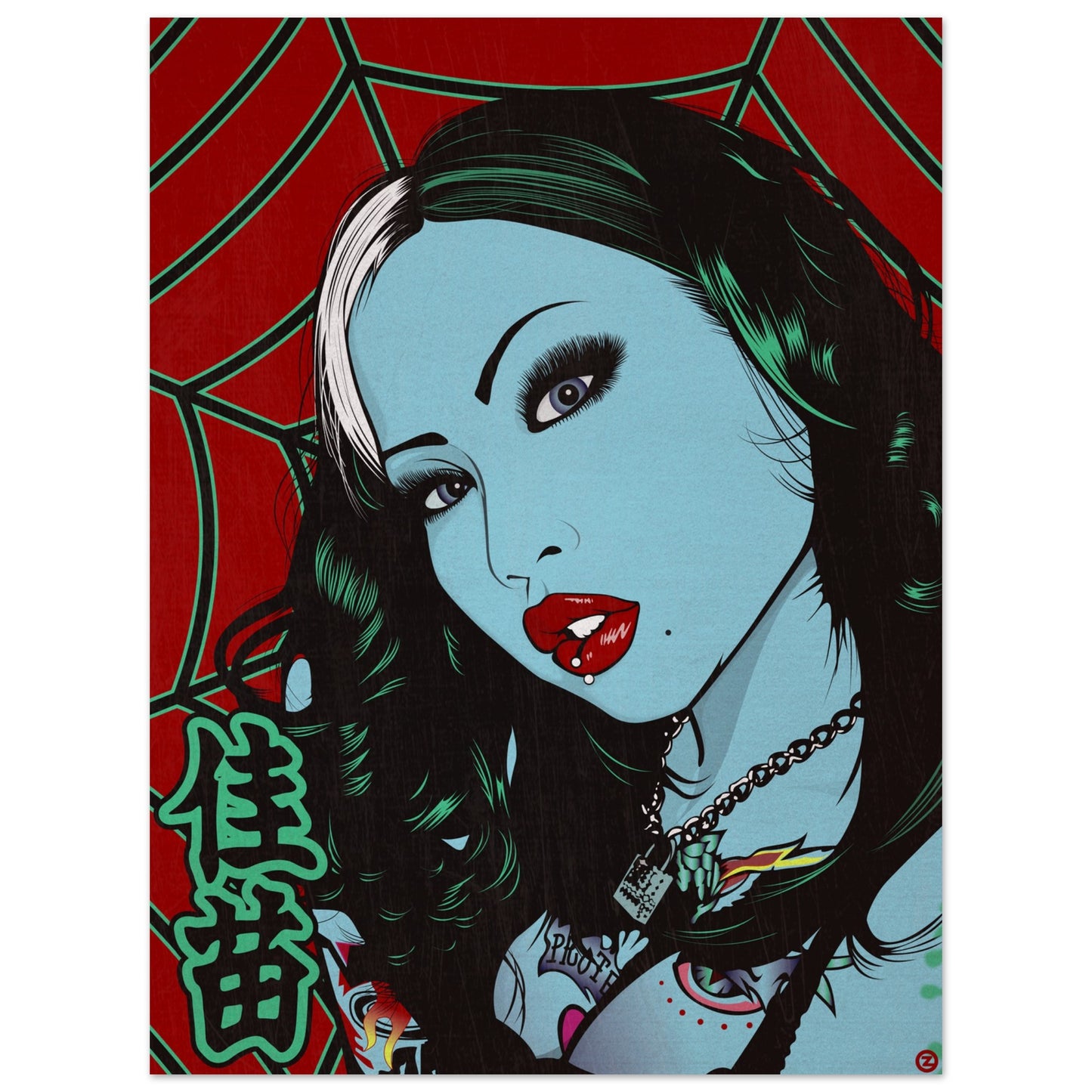 LIVING DEAD GIRL (RED) METAL PRINT