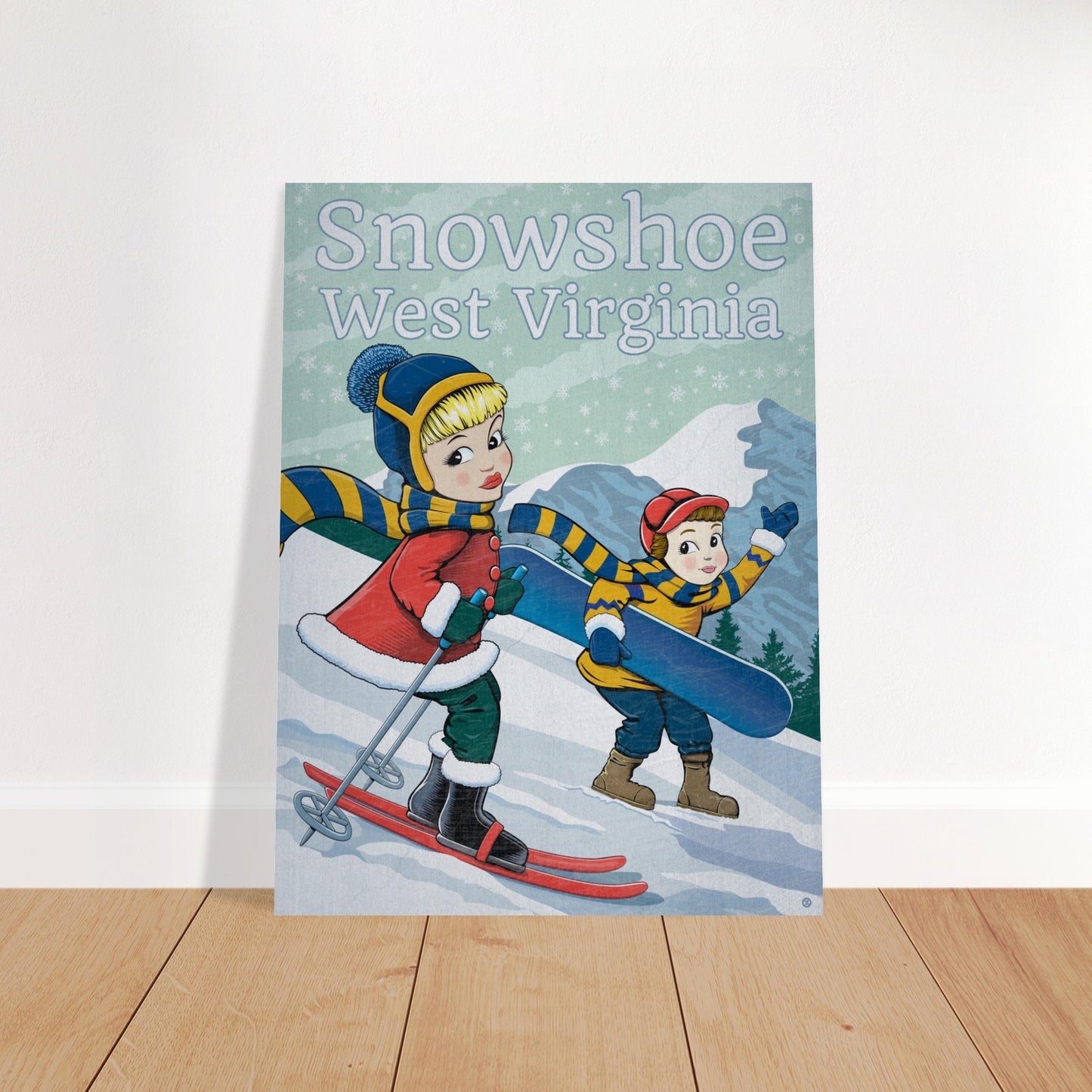 SNOWSHOE KIDS 2022 METAL PRINT