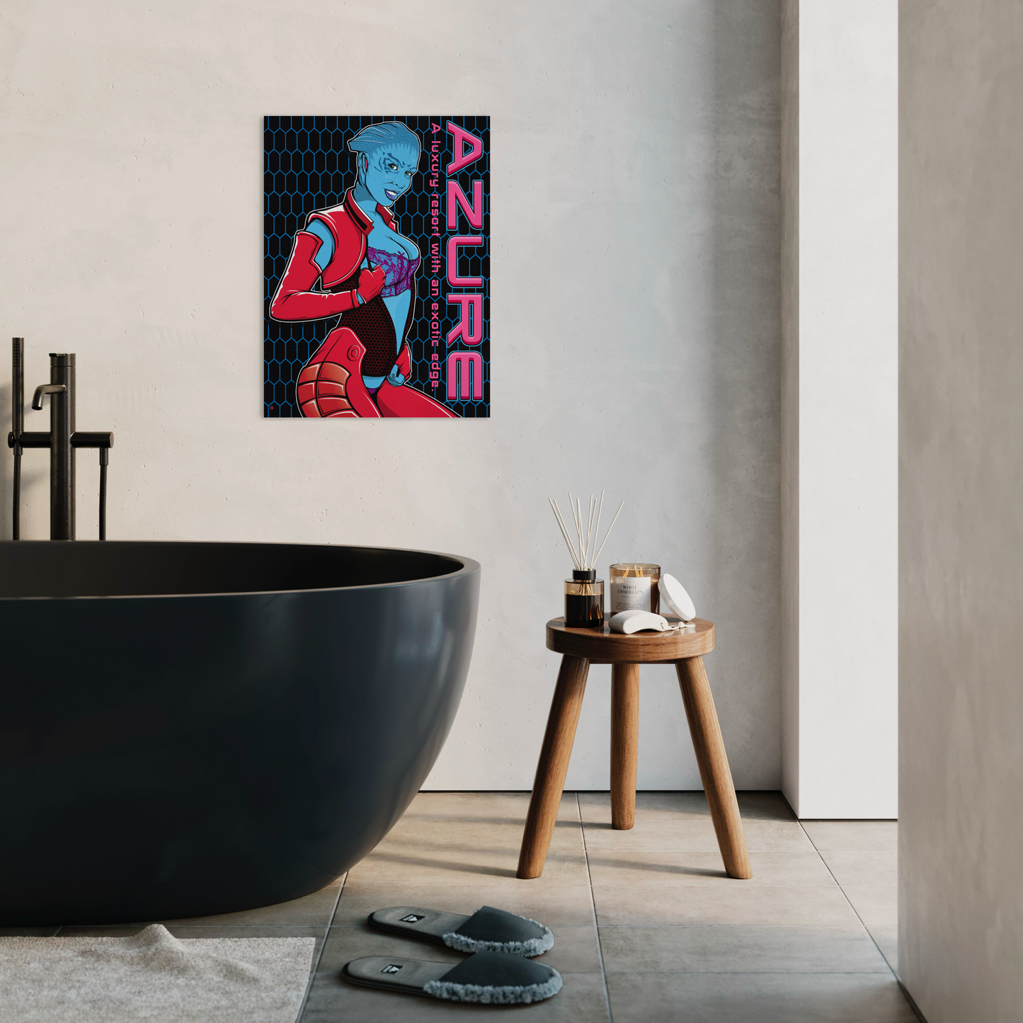 AZURE LUXURY RESORT METAL PRINT