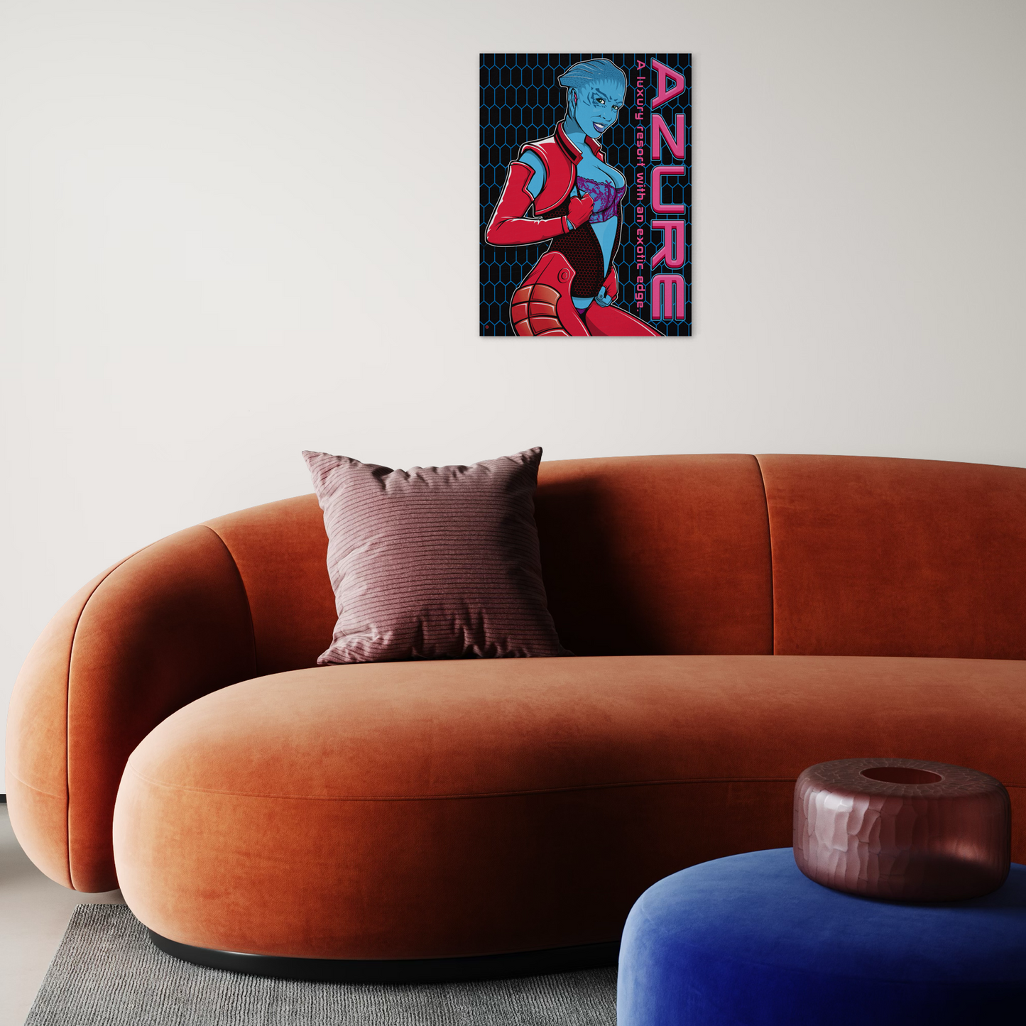 AZURE LUXURY RESORT METAL PRINT