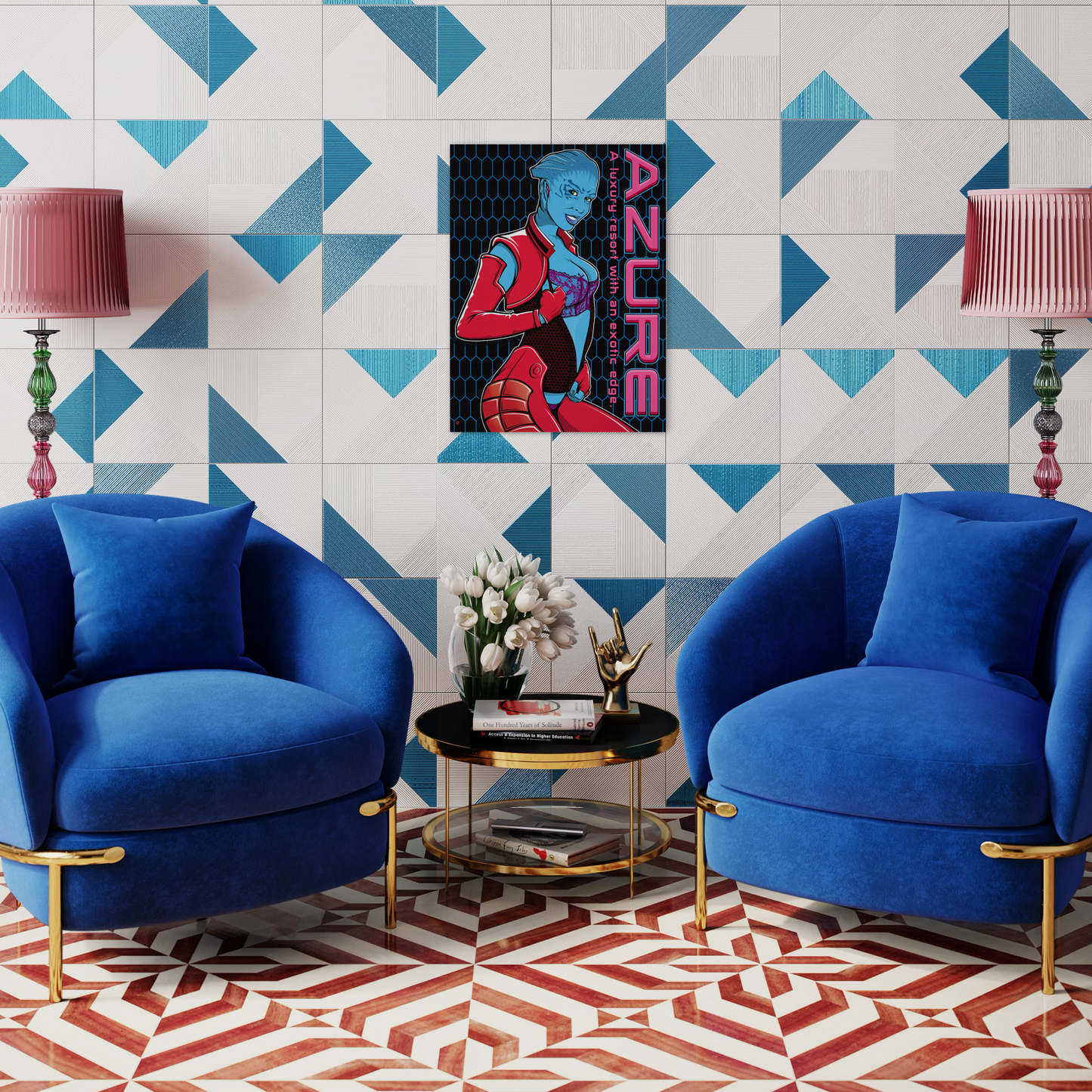 AZURE LUXURY RESORT METAL PRINT