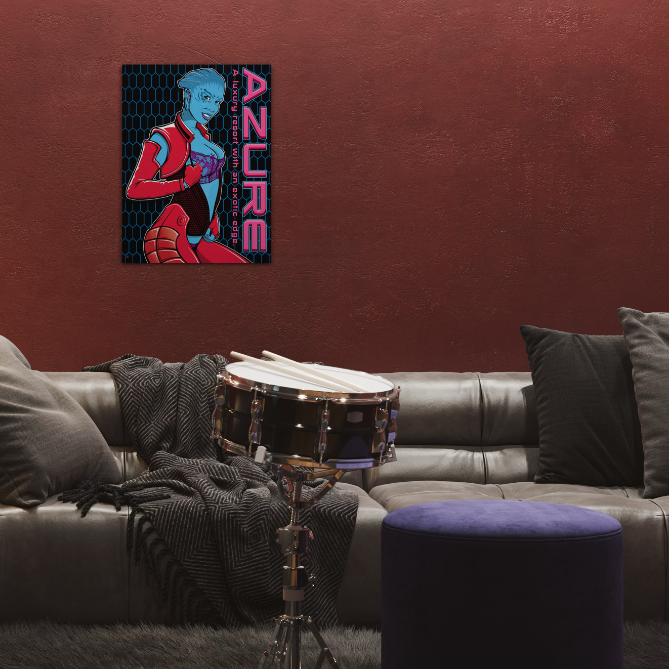 AZURE LUXURY RESORT METAL PRINT