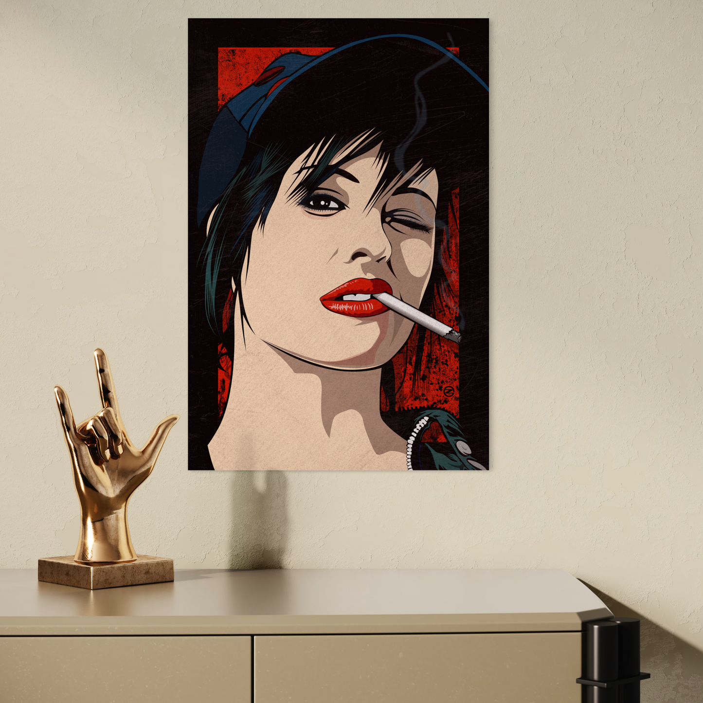 BRODY SMOKIN METAL PRINT