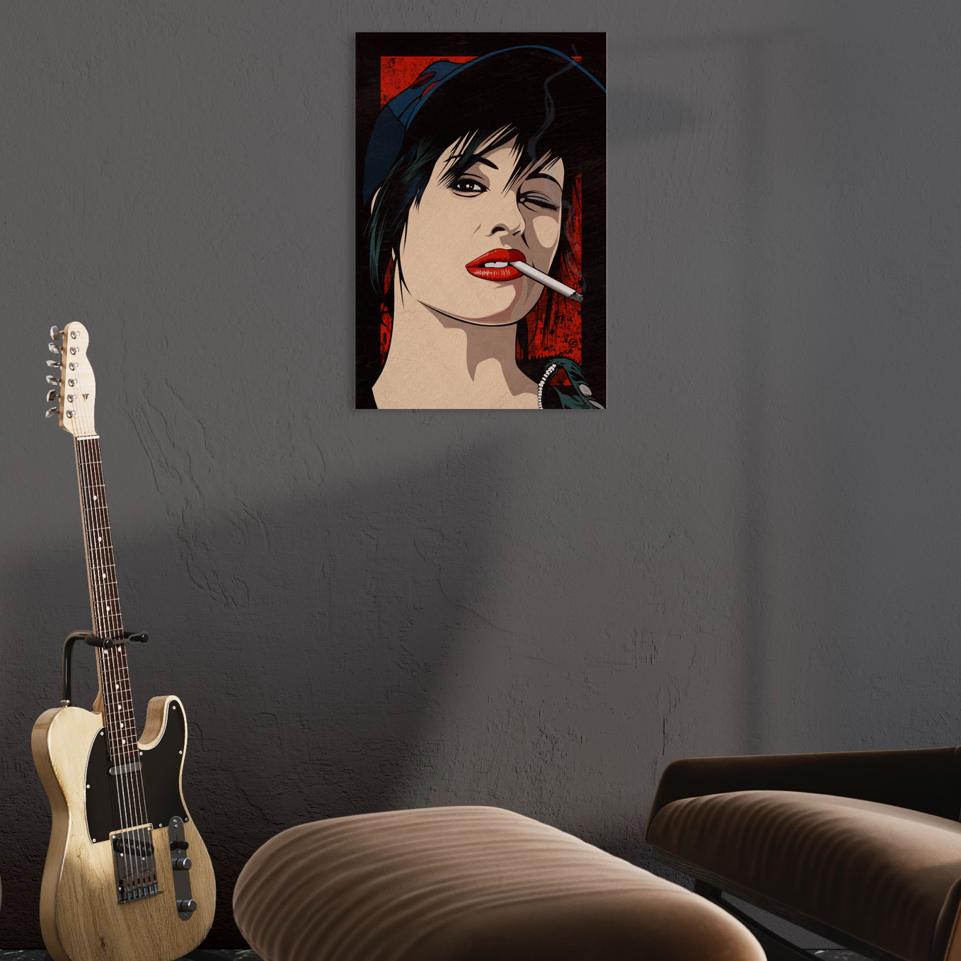 BRODY SMOKIN METAL PRINT