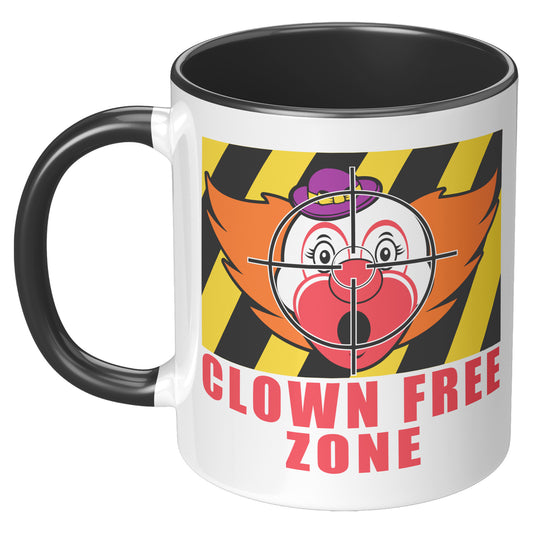 CLOWN FREE ZONE MUG