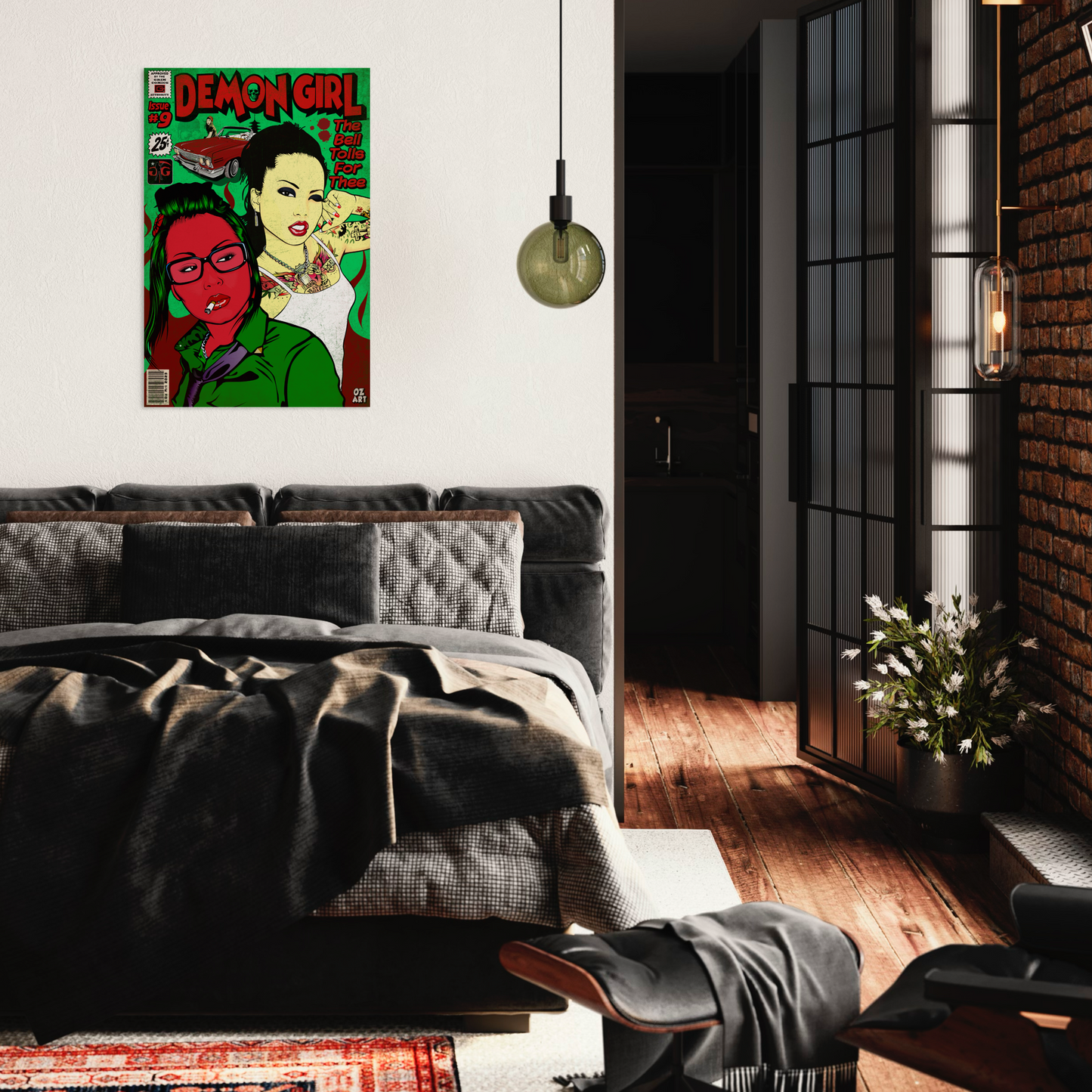 DEMON GIRL COMIC METAL PRINT