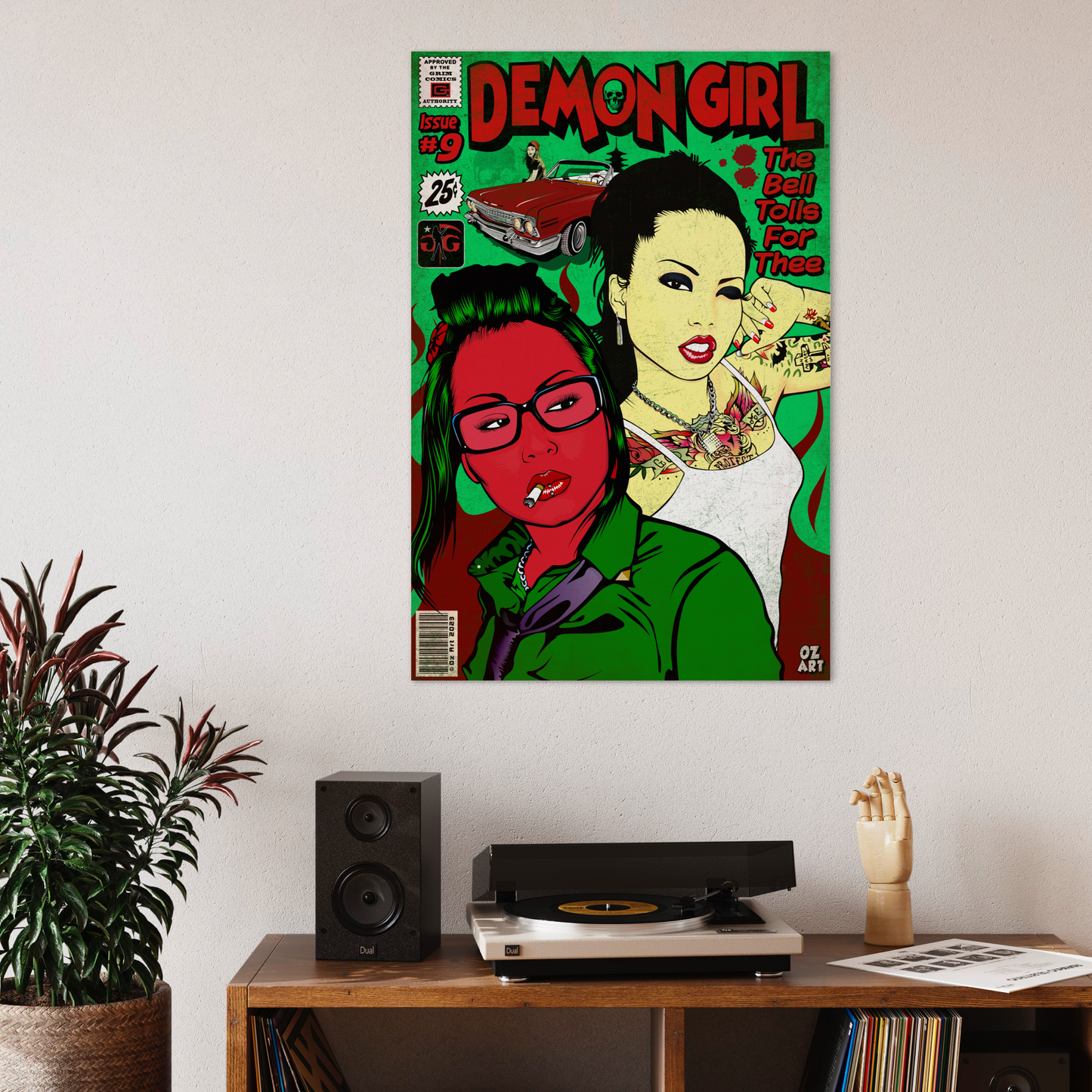 DEMON GIRL COMIC METAL PRINT