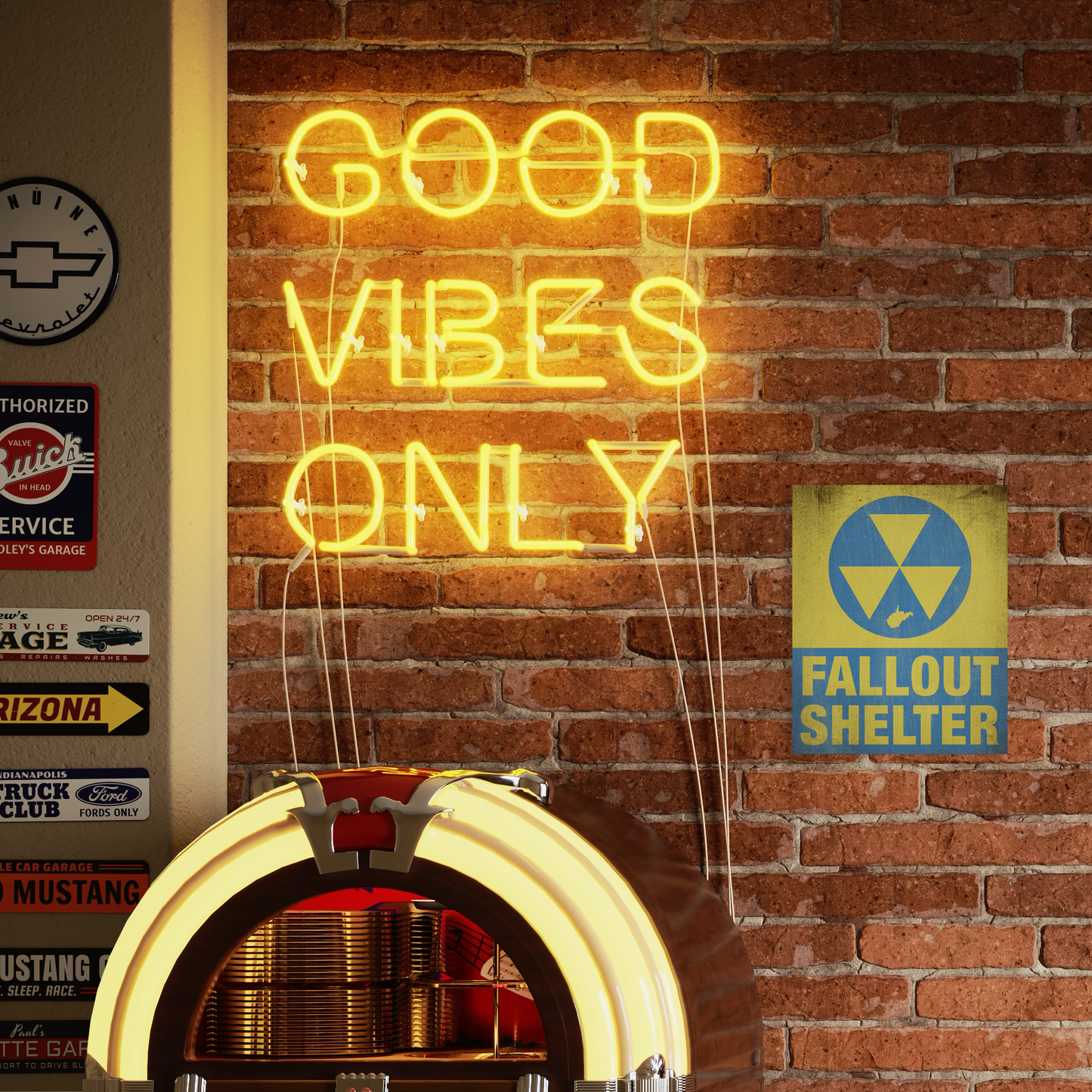 FALLOUT SHELTER METAL SIGN