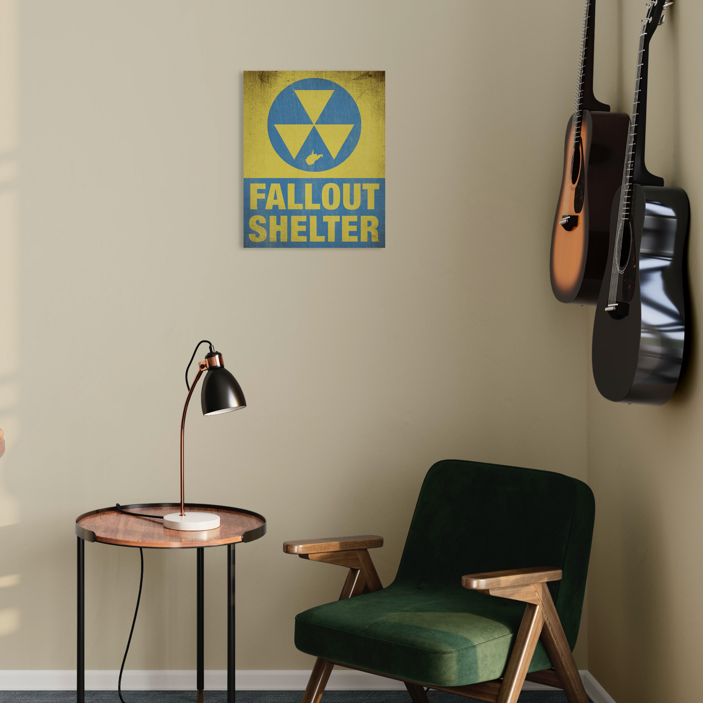 FALLOUT SHELTER METAL SIGN