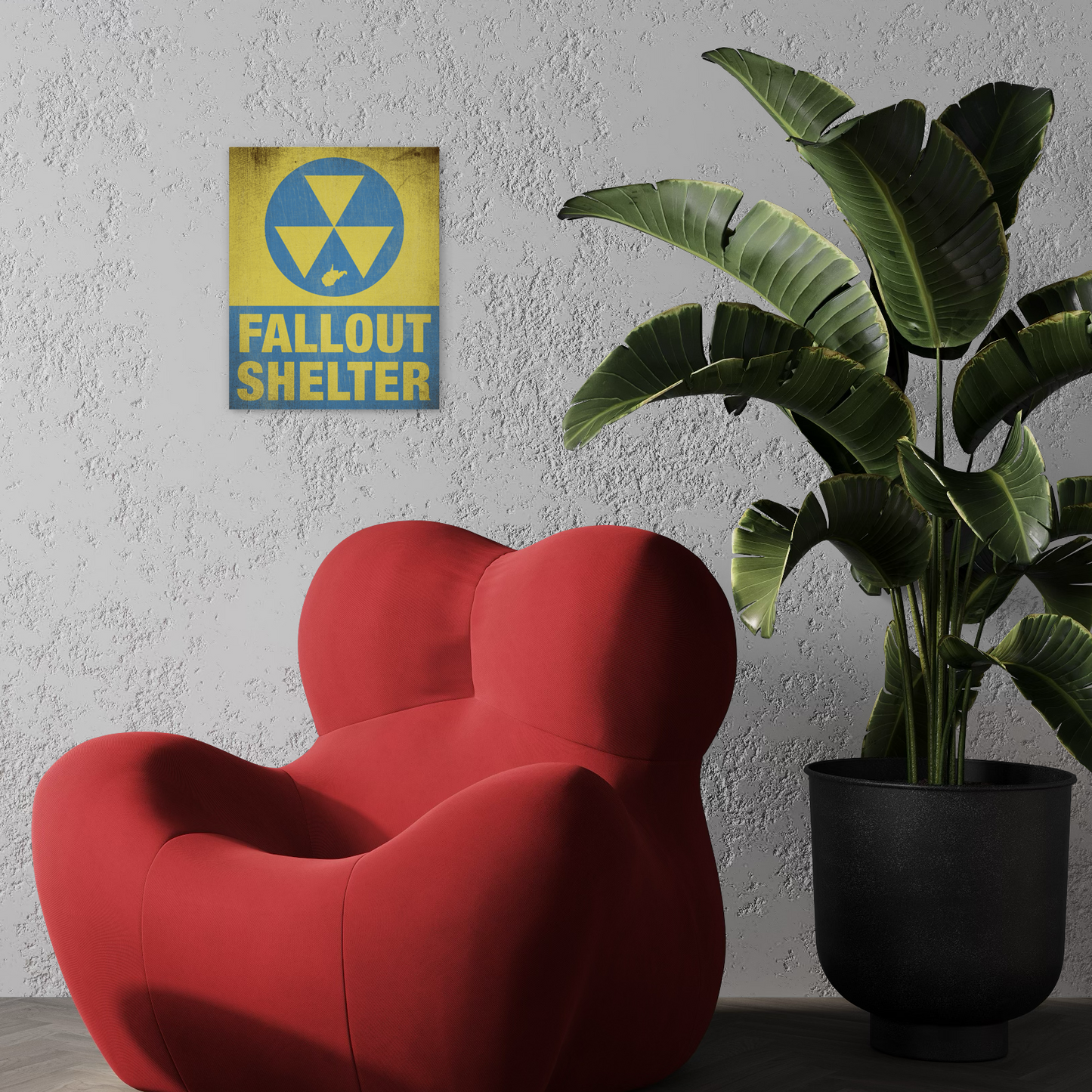FALLOUT SHELTER METAL SIGN