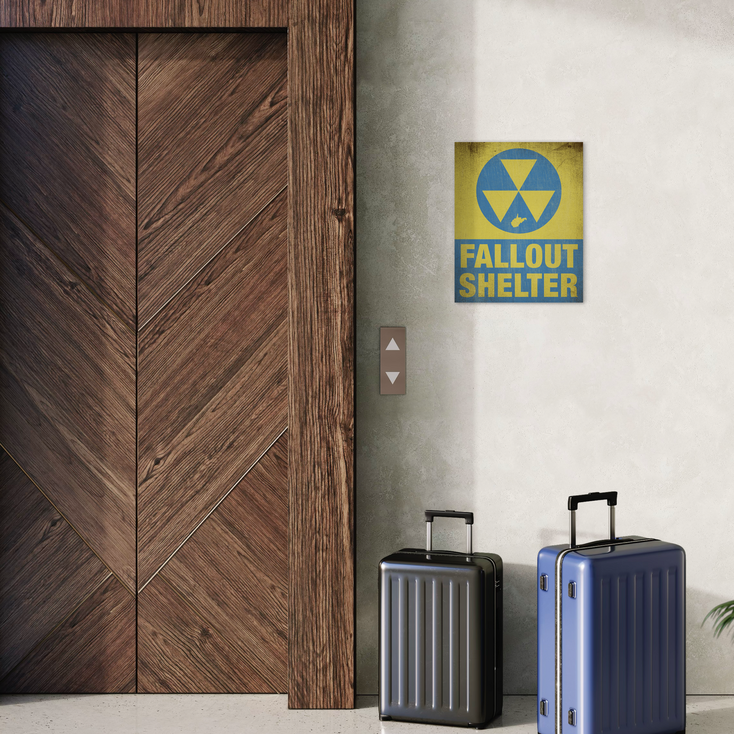 FALLOUT SHELTER METAL SIGN