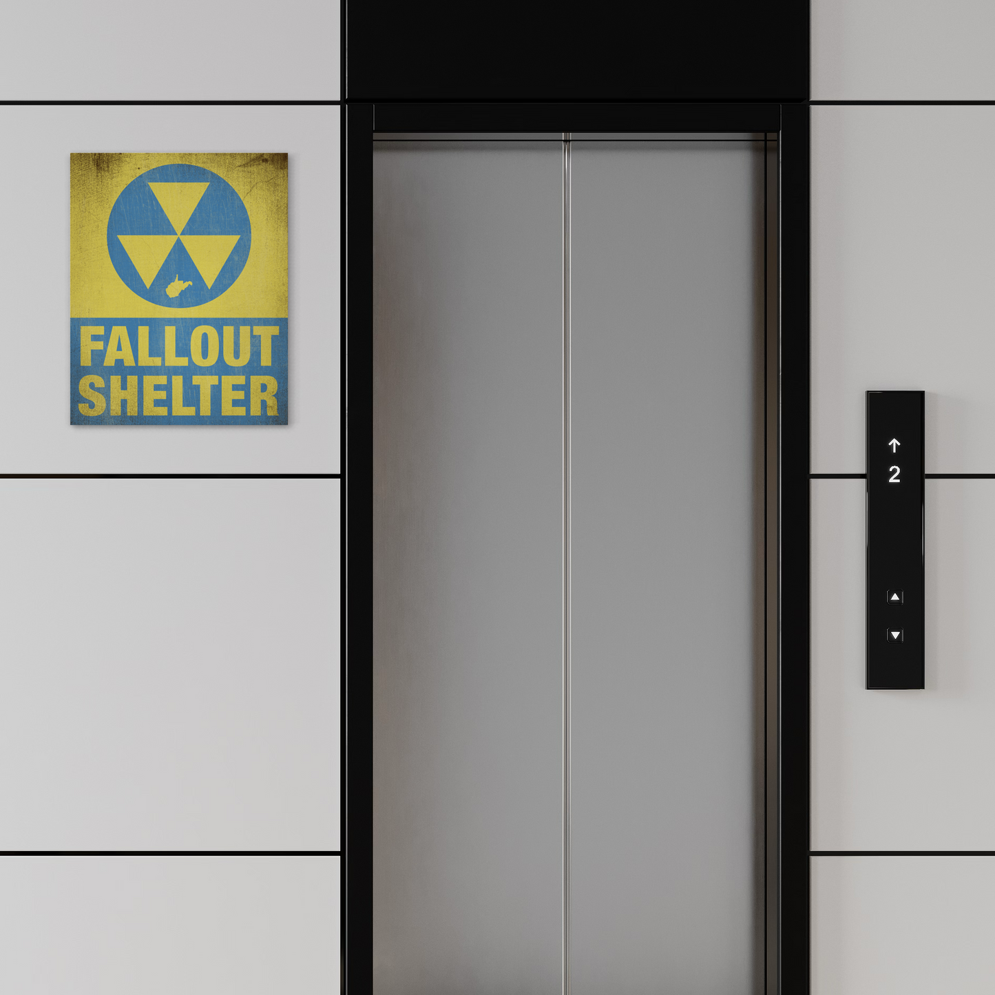 FALLOUT SHELTER METAL SIGN