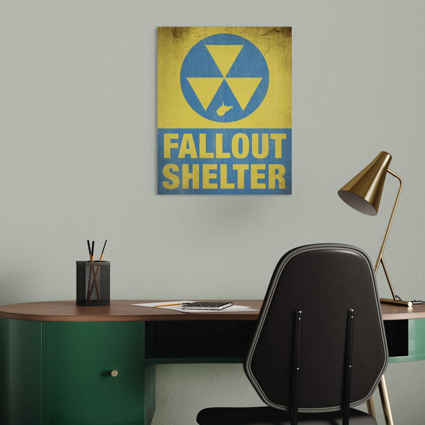FALLOUT SHELTER METAL SIGN