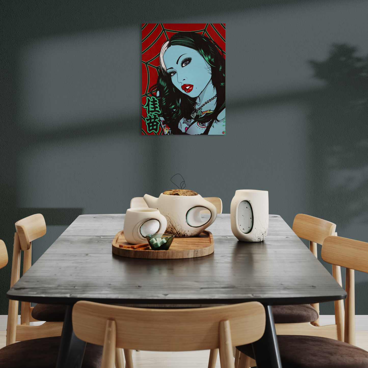 LIVING DEAD GIRL (RED) METAL PRINT