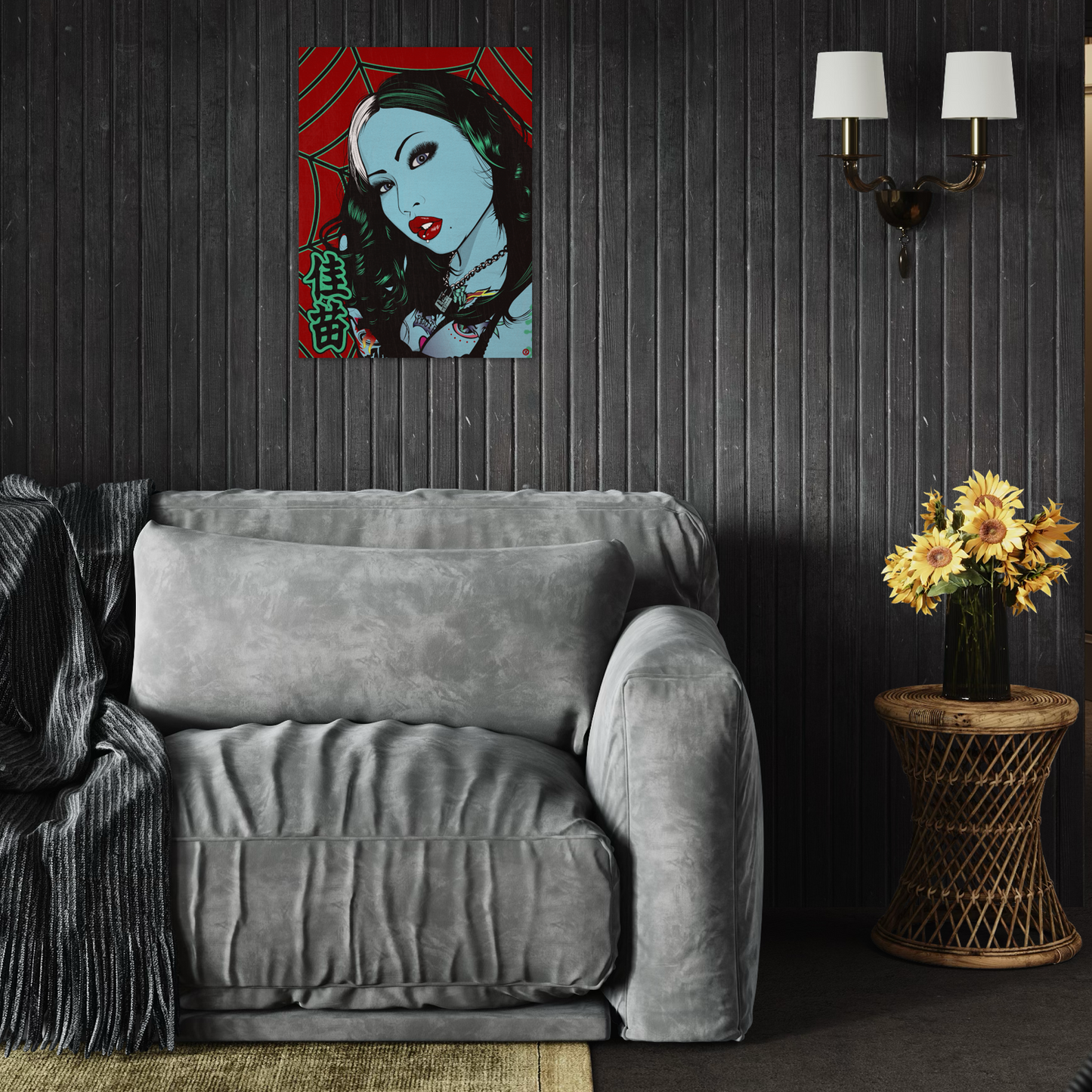 LIVING DEAD GIRL (RED) METAL PRINT