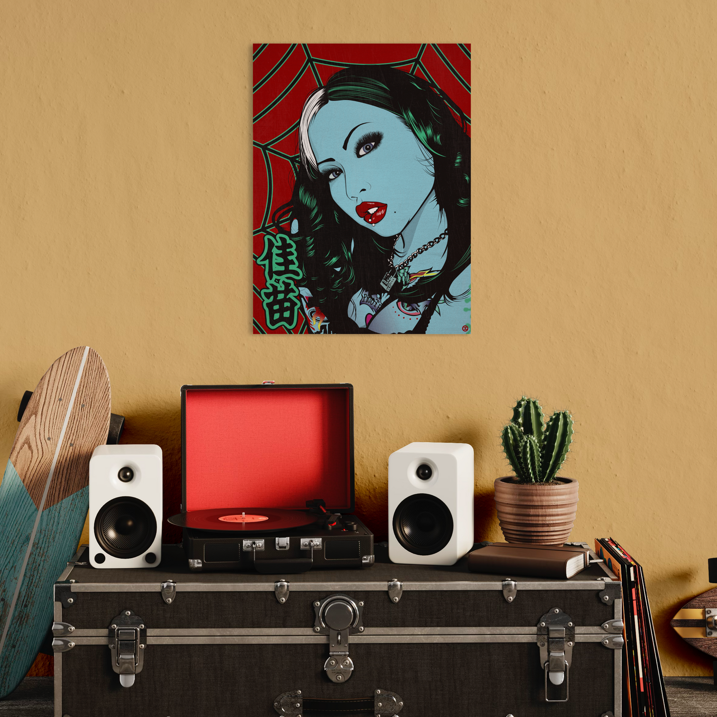 LIVING DEAD GIRL (RED) METAL PRINT