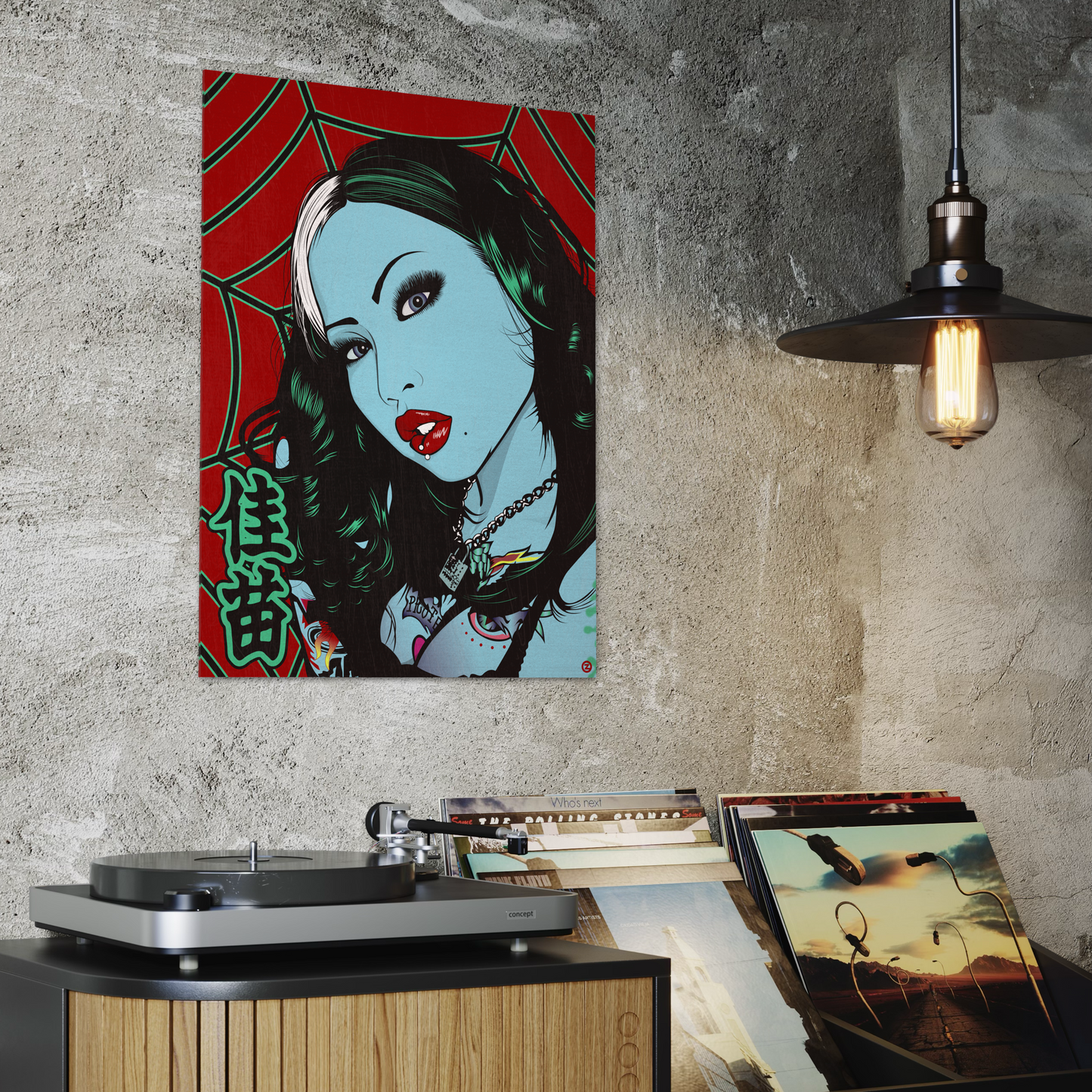 LIVING DEAD GIRL (RED) METAL PRINT