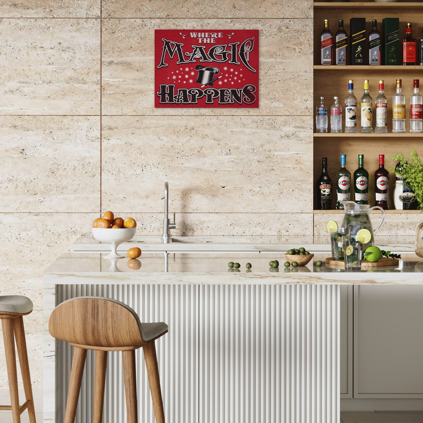 WHERE THE MAGIC HAPPENS METAL PRINT