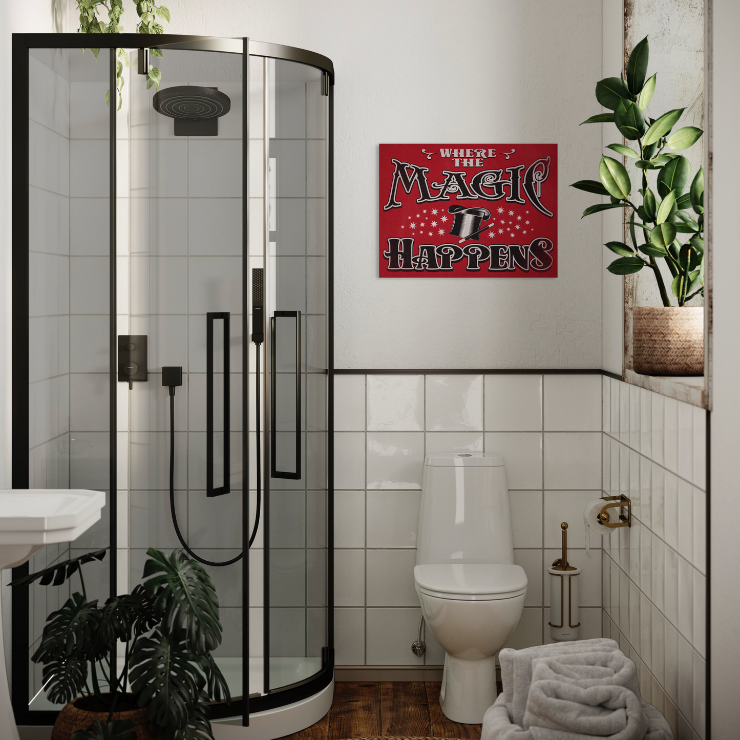 WHERE THE MAGIC HAPPENS METAL PRINT