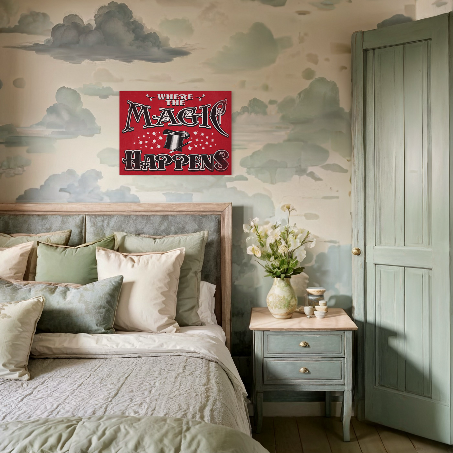 WHERE THE MAGIC HAPPENS METAL PRINT