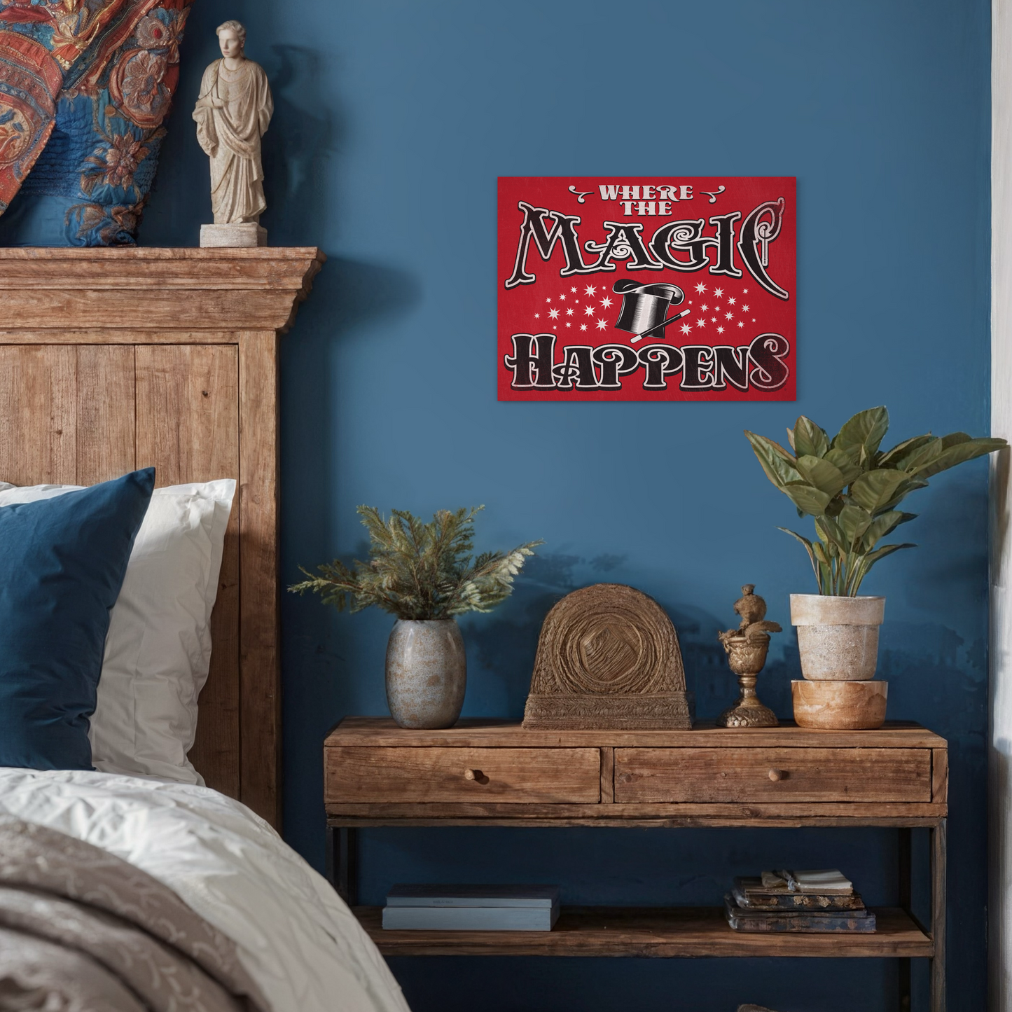 WHERE THE MAGIC HAPPENS METAL PRINT