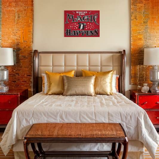 WHERE THE MAGIC HAPPENS METAL PRINT