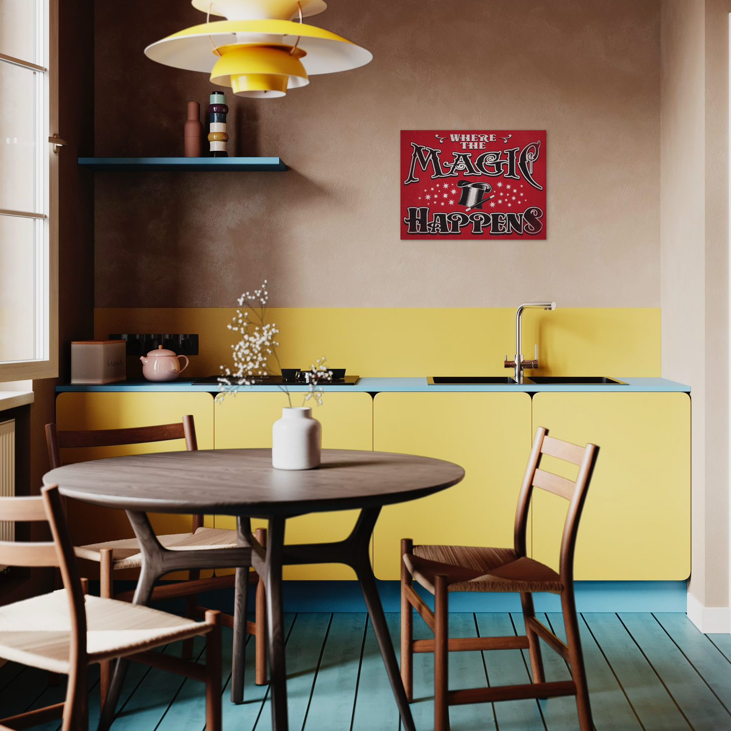 WHERE THE MAGIC HAPPENS METAL PRINT