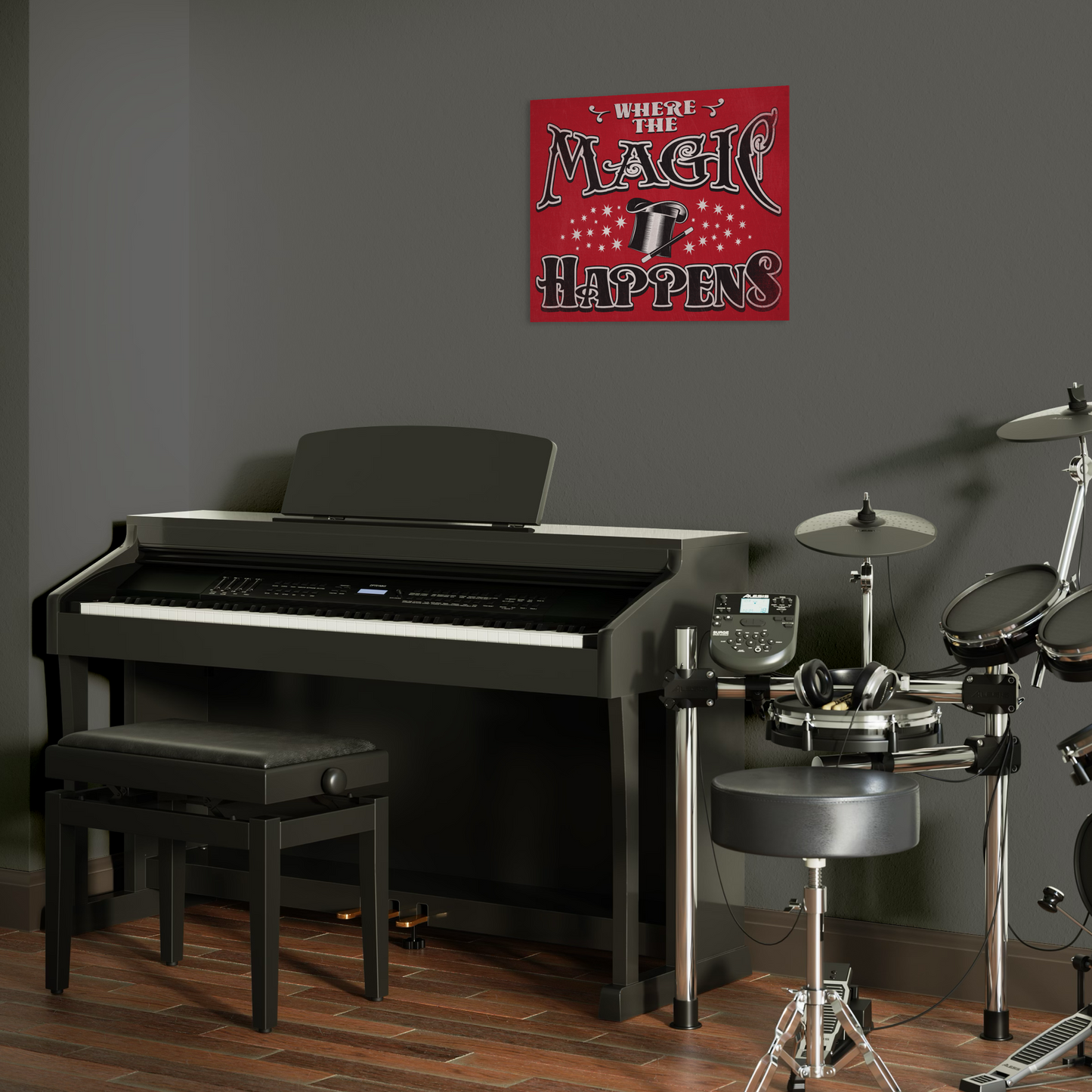 WHERE THE MAGIC HAPPENS METAL PRINT