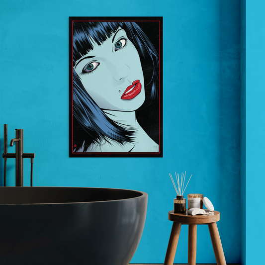 MISS BLUE METAL PRINT