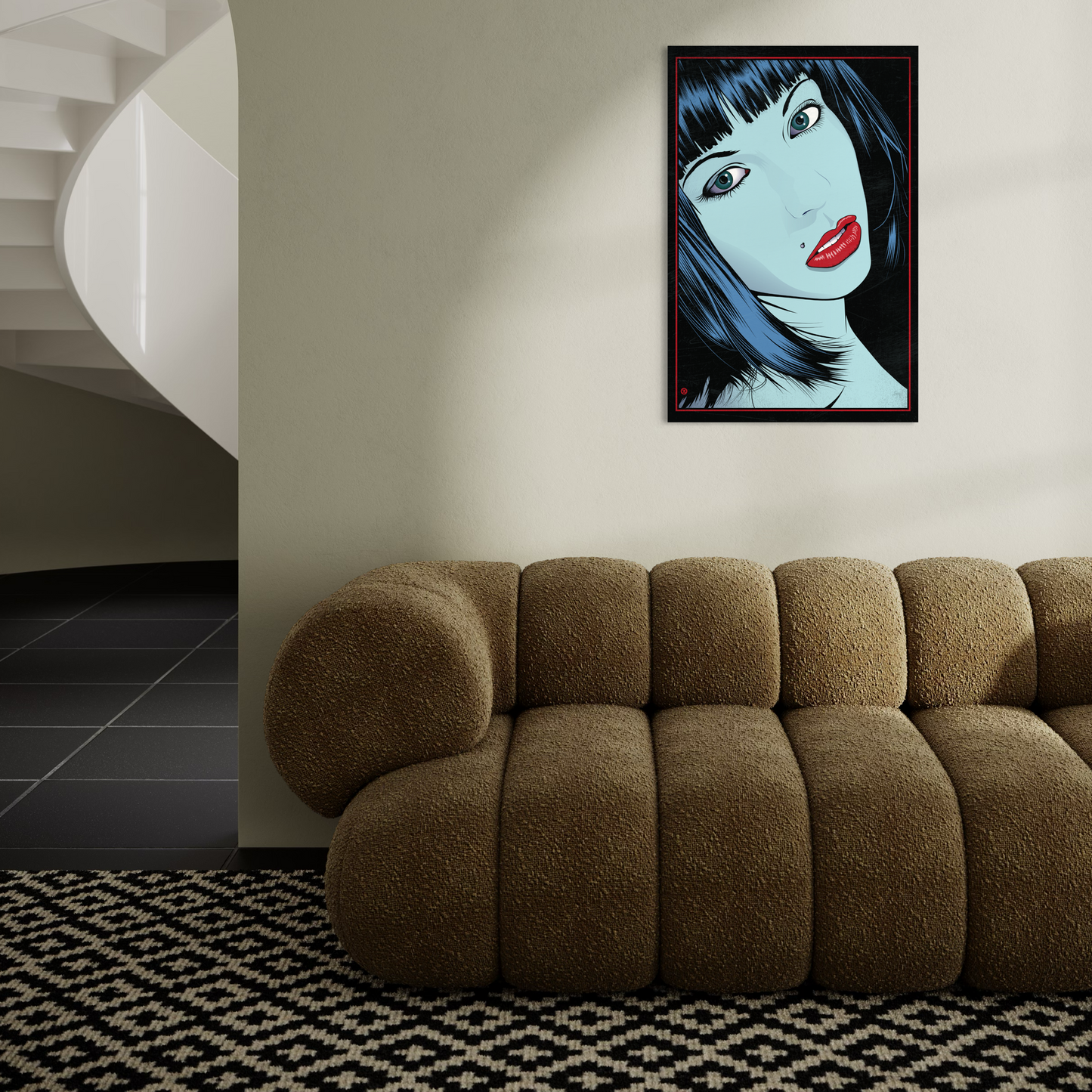 MISS BLUE METAL PRINT