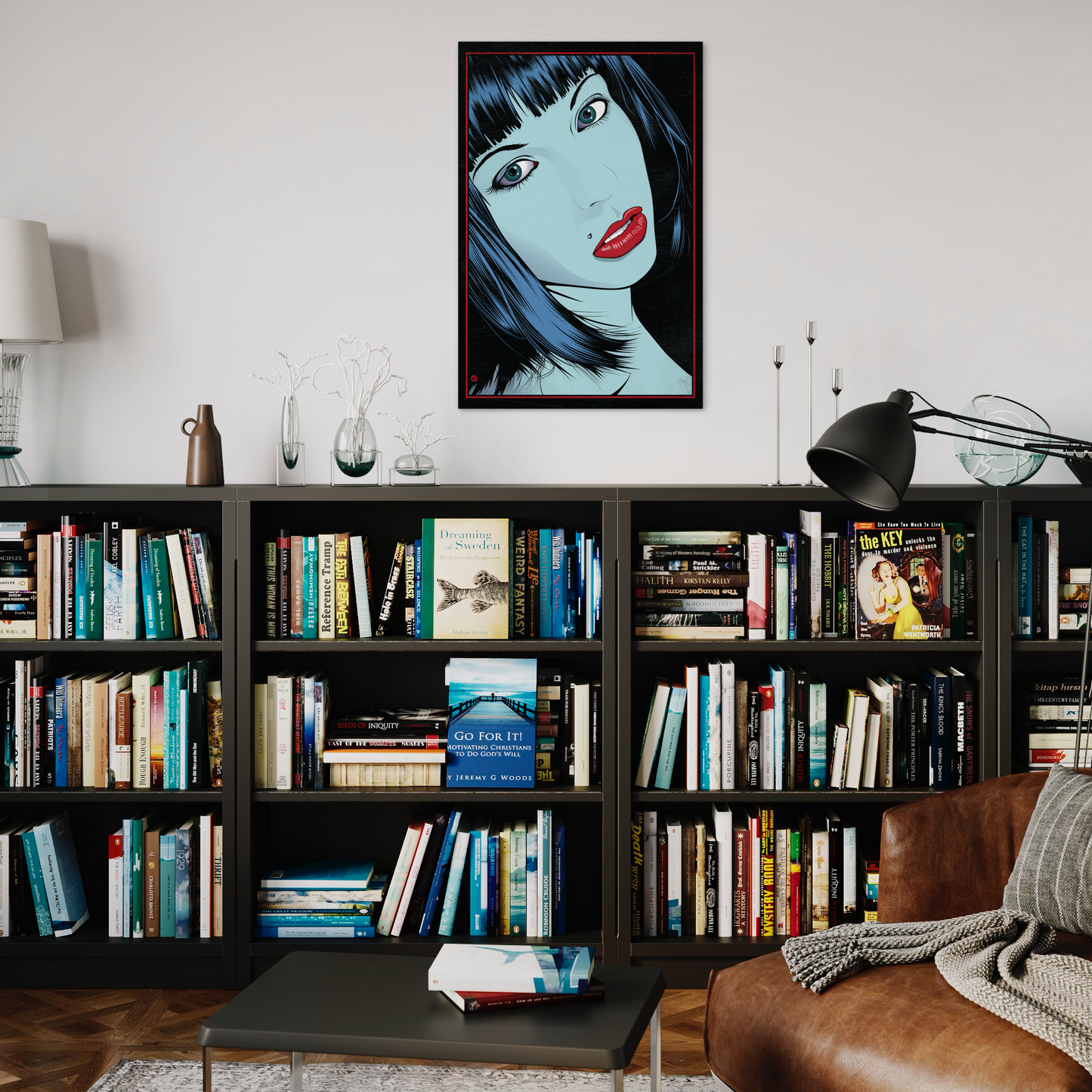 MISS BLUE METAL PRINT