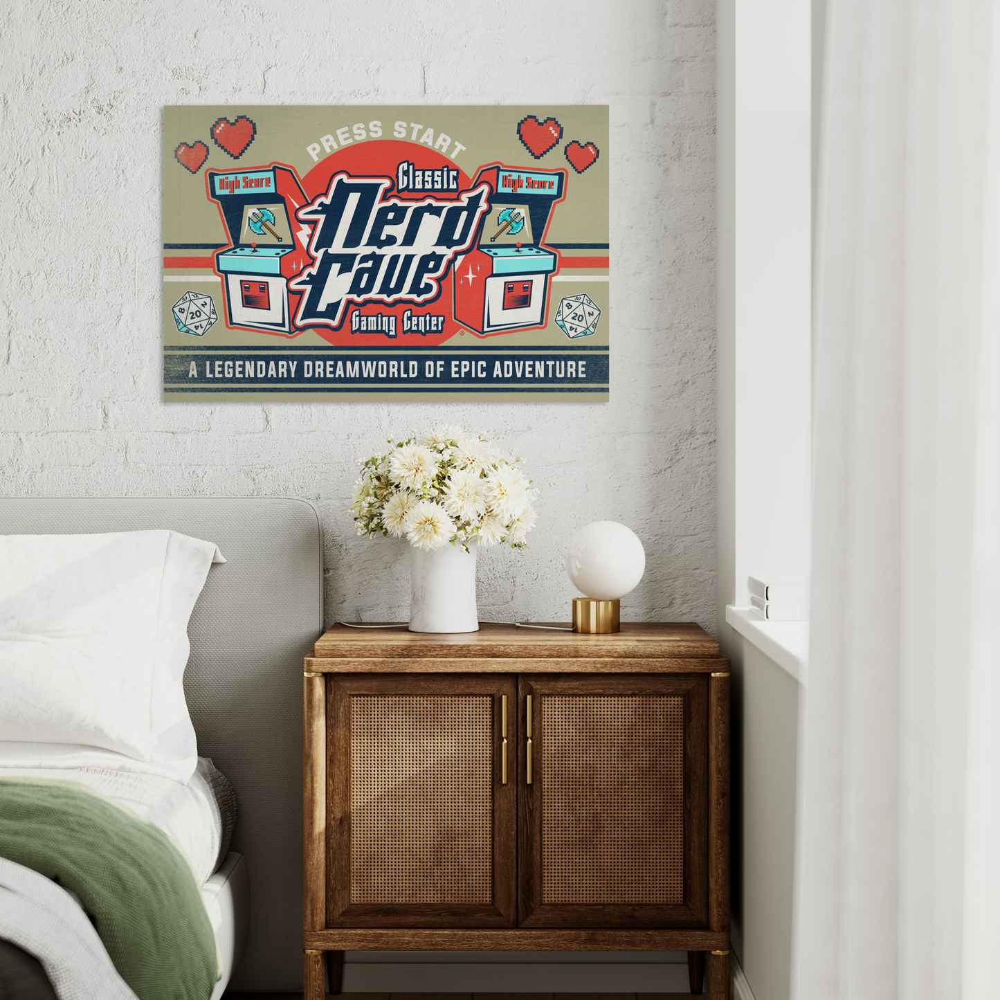 NERD CAVE METAL PRINT