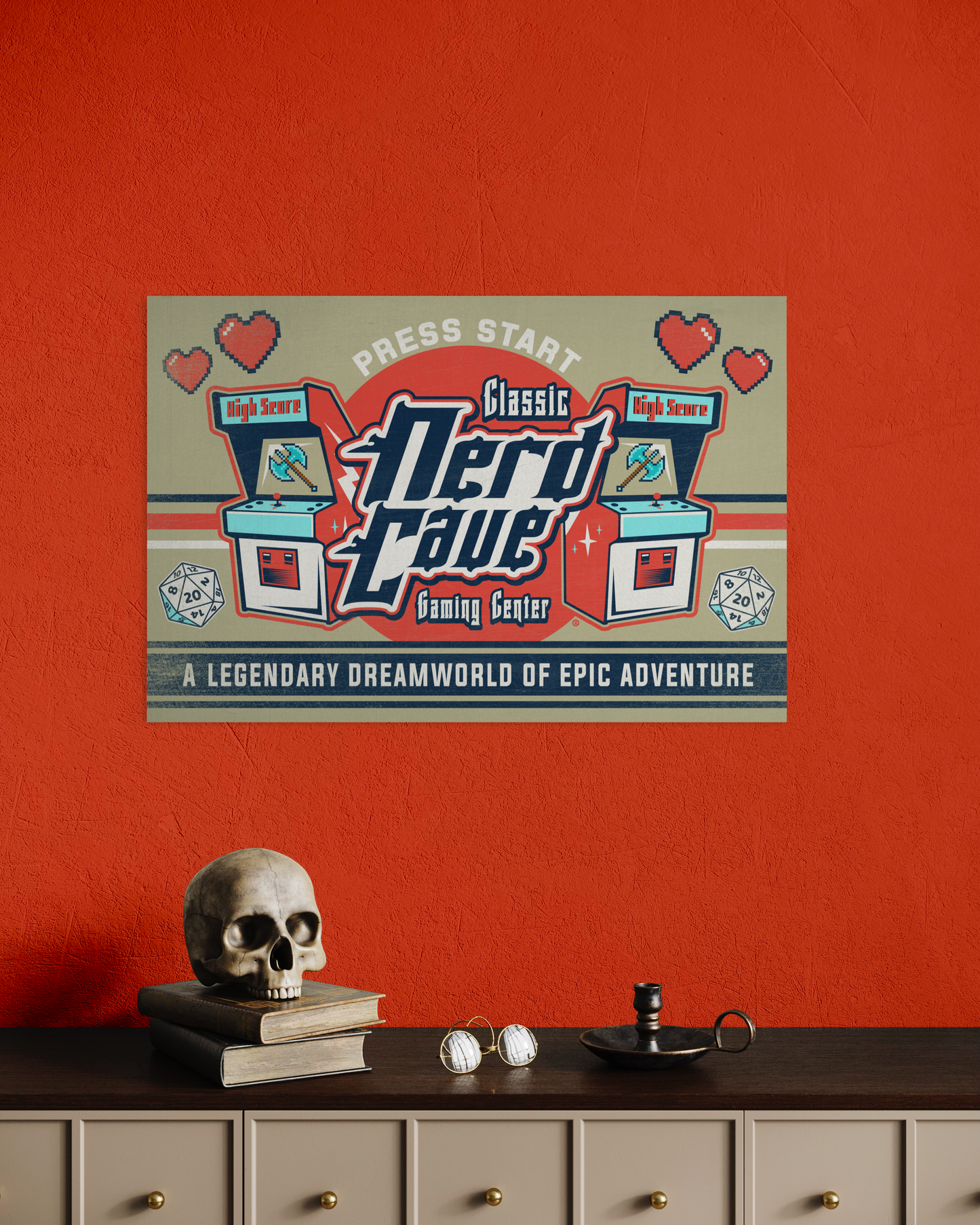 NERD CAVE METAL PRINT