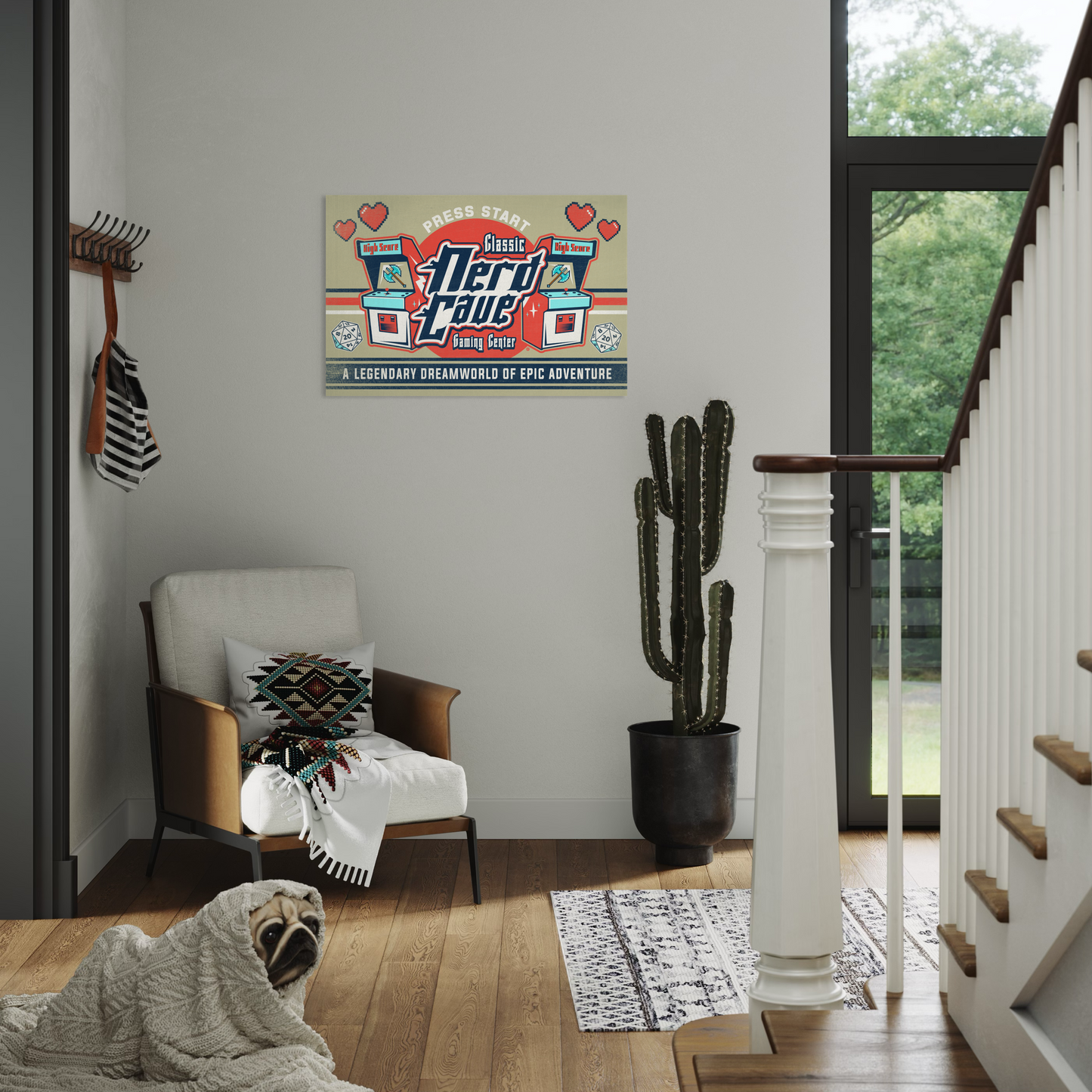 NERD CAVE METAL PRINT