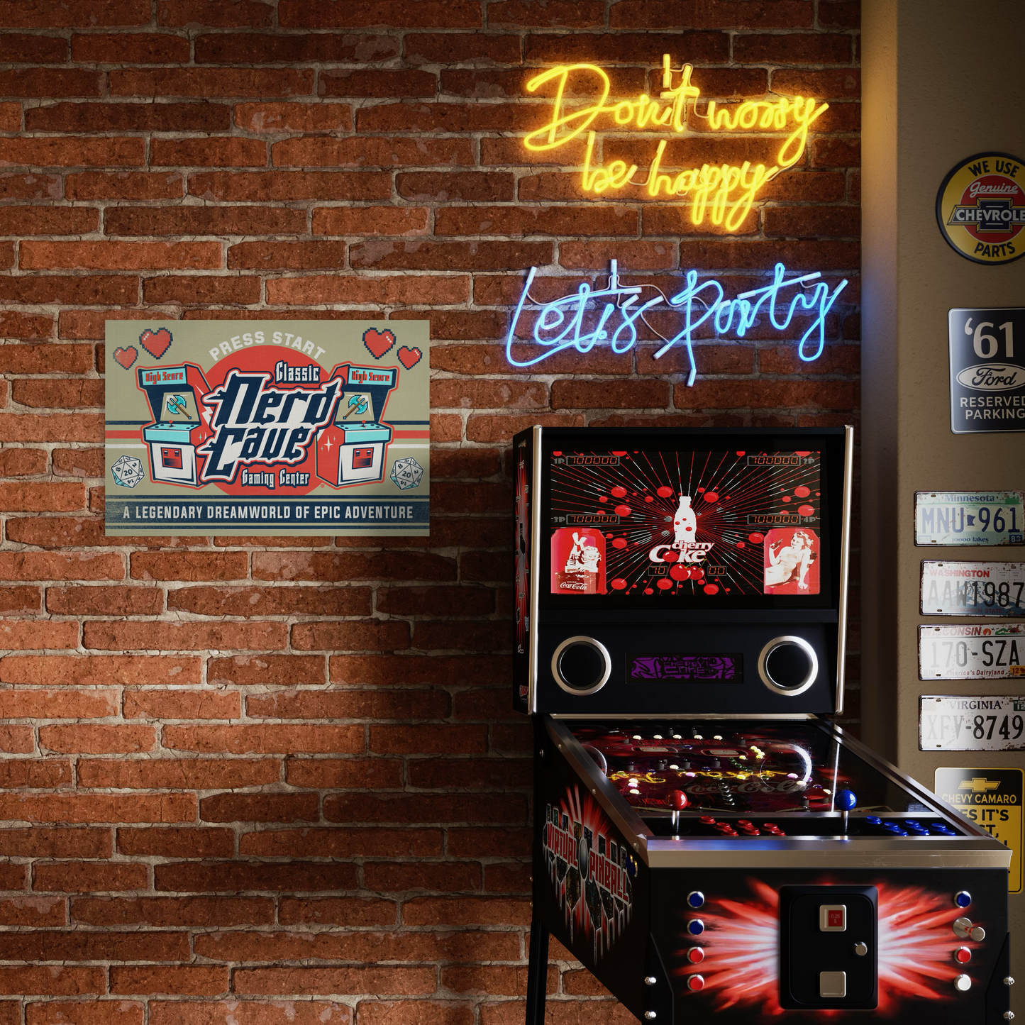 NERD CAVE METAL PRINT