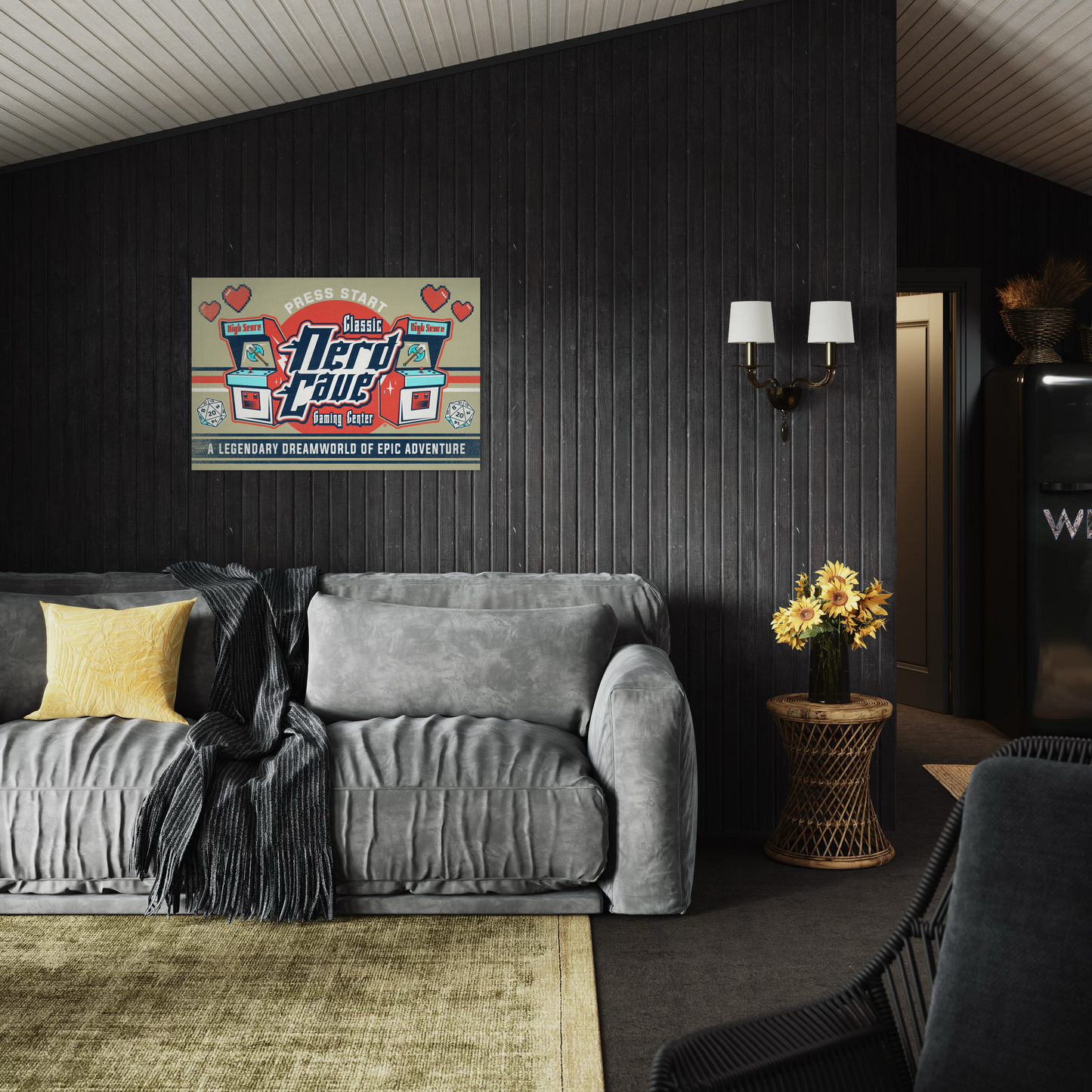 NERD CAVE METAL PRINT