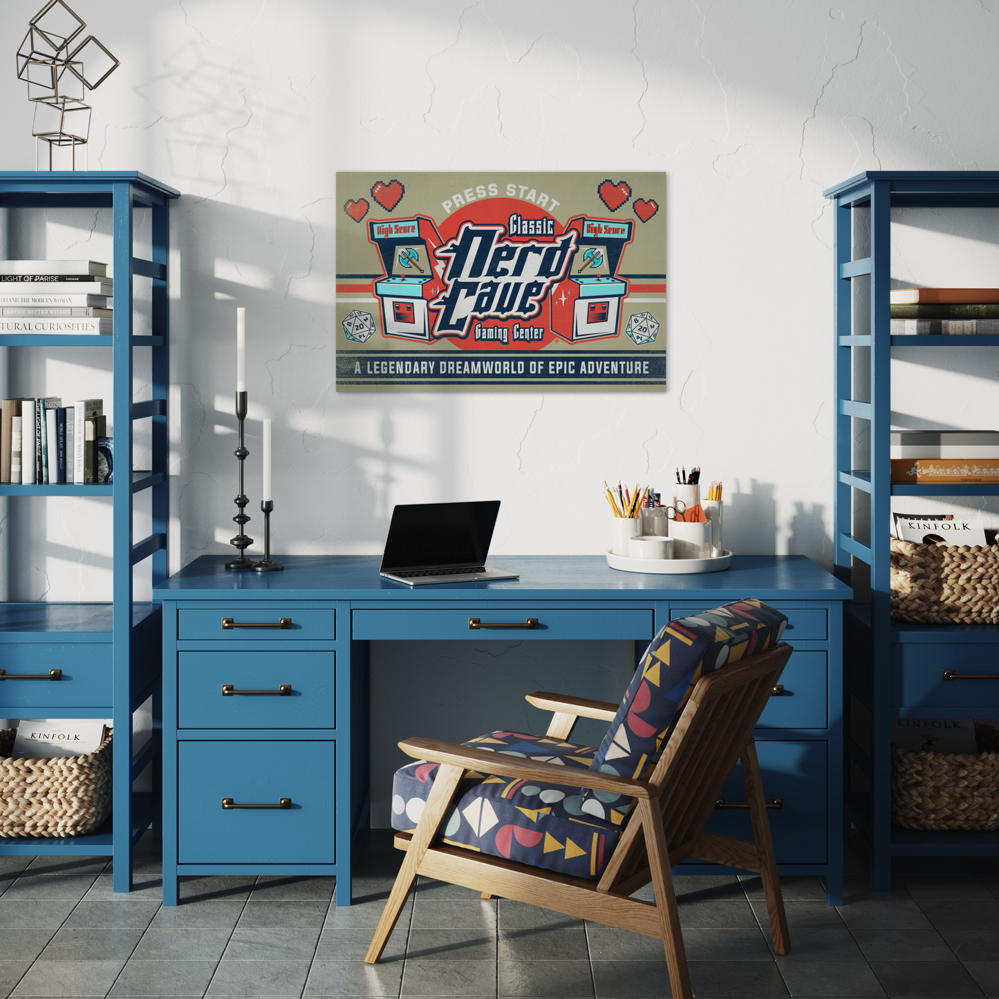 NERD CAVE METAL PRINT